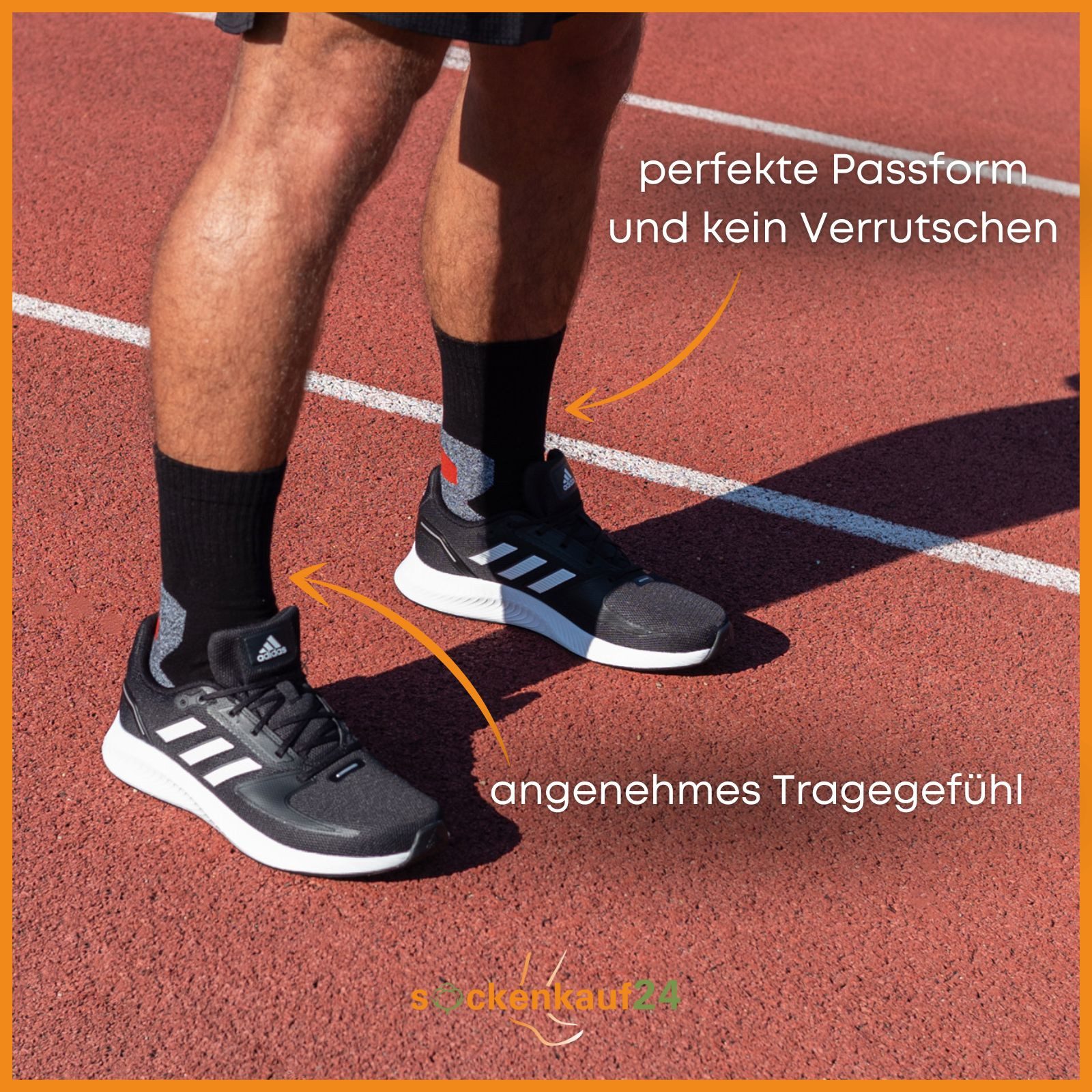 sockenkauf24 Sportsocken 3 Paar Damen & Herren Funktionssocken (43-46, Grau) Laufsocken Wandersocken Stoßabfedernd - 16101 WP