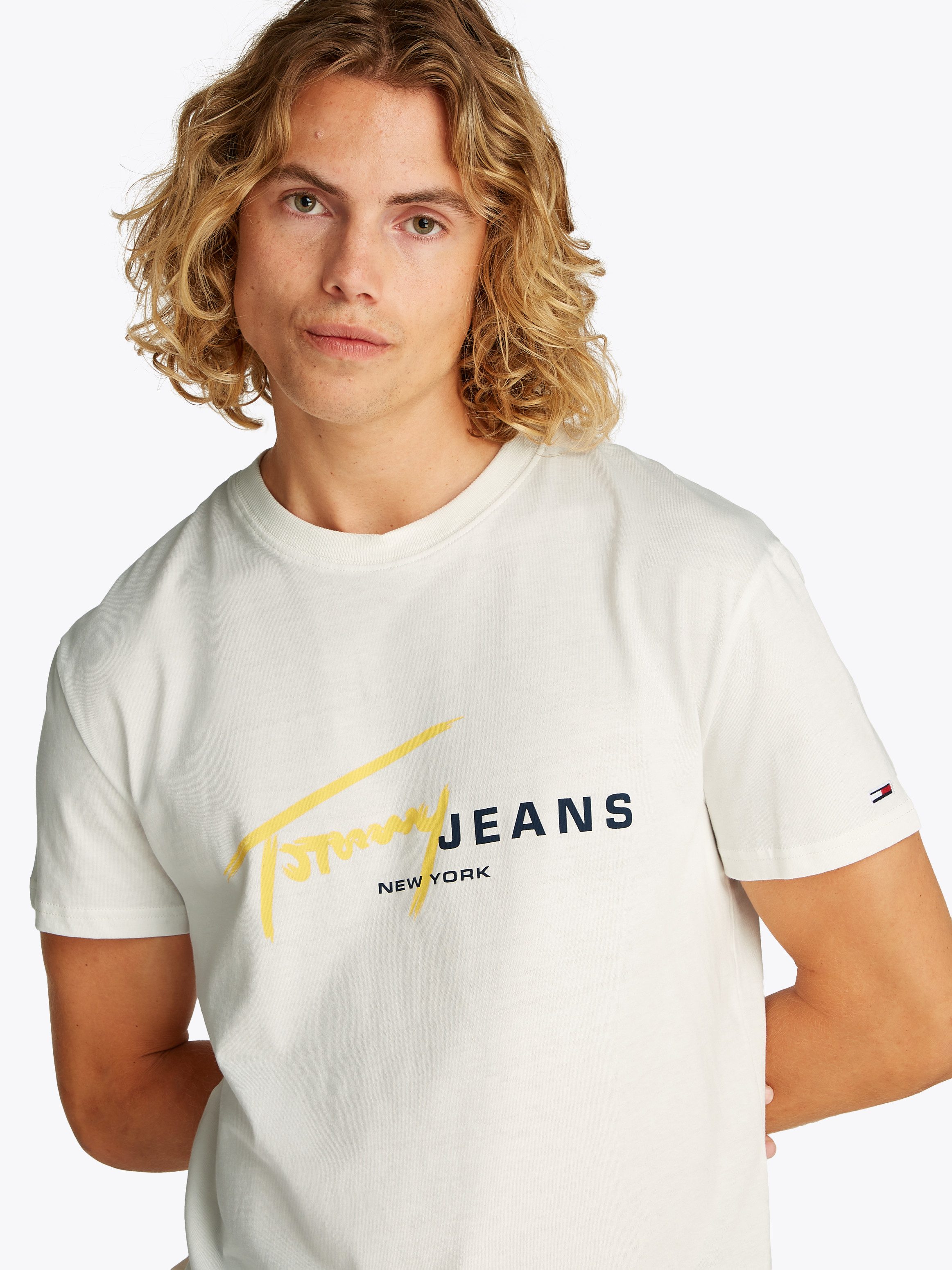 Tommy Jeans Kurzarmshirt TJM REG SIGNTR DNA TEE EXT Mit Rundhalsausschnitt günstig online kaufen
