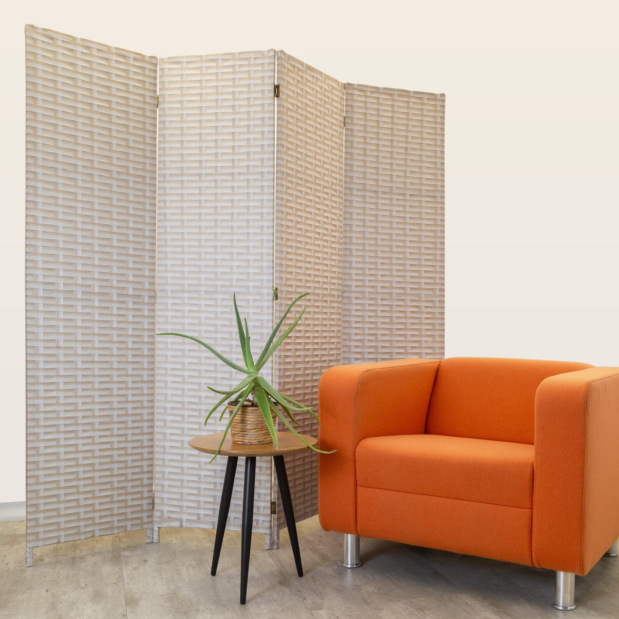 Hexim Raumteiler, Paravent 180x180 cm - Trennwand 4-teilig klappbar für Inn günstig online kaufen