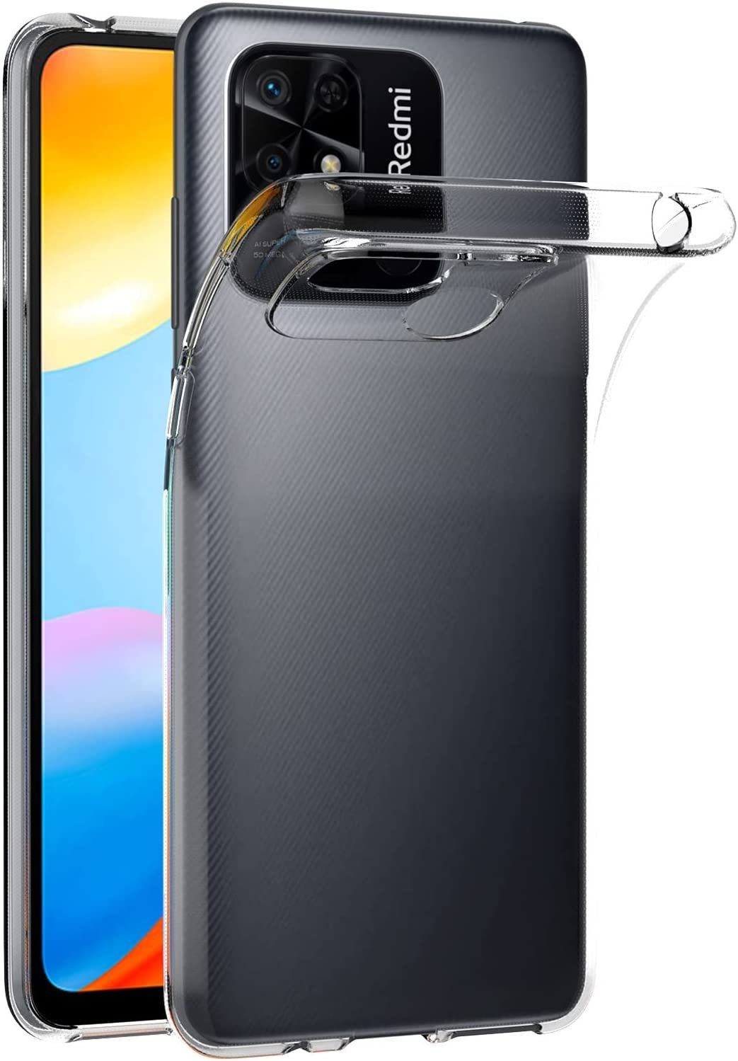 MSM Handyhülle Hülle für Xiaomi Redmi 10C Silikon Schutzhülle Tasche Klar Case