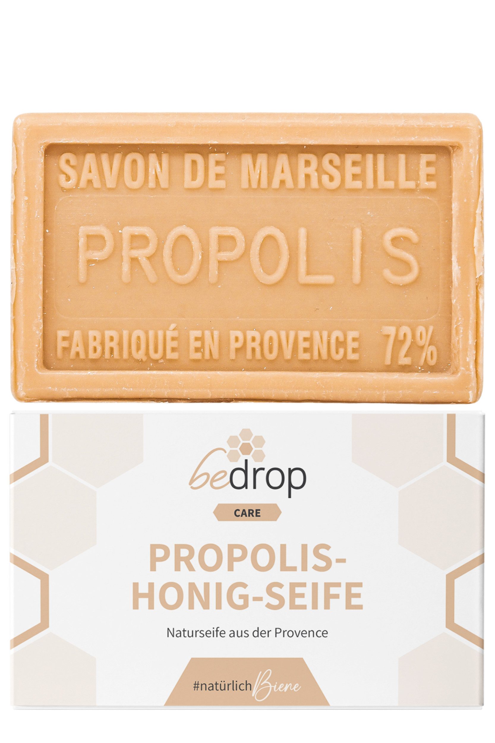 bedrop Handseife Propolis-Honig-Seife natürliche Handseife/Körperseife aus der Provence, für eine natürliche, feuchtigkeitsspendende Reinigung