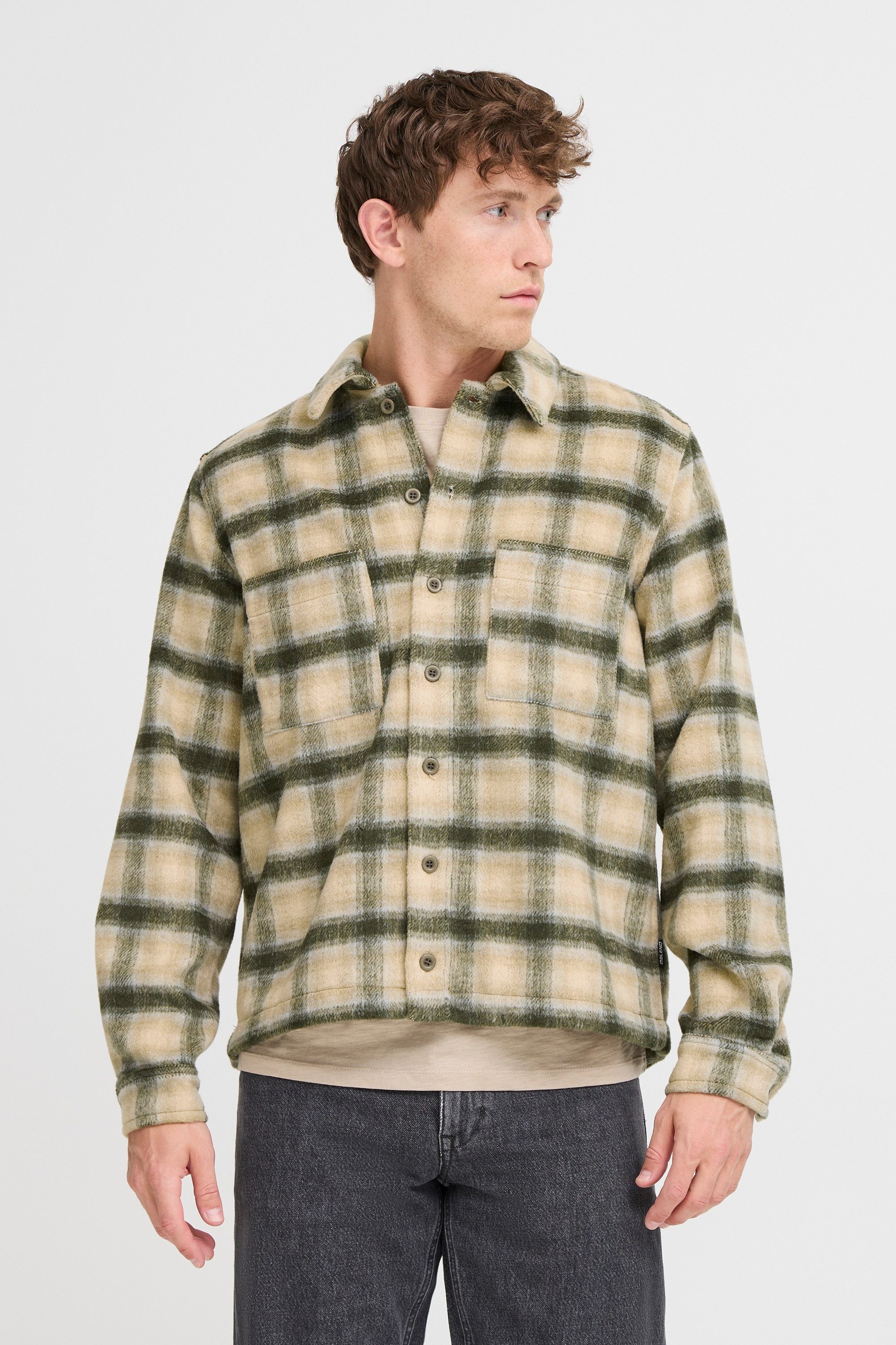 Blend Hemdjacke BHFAUST OVERSHIRT Kariertes Hemd mit Brusttaschen