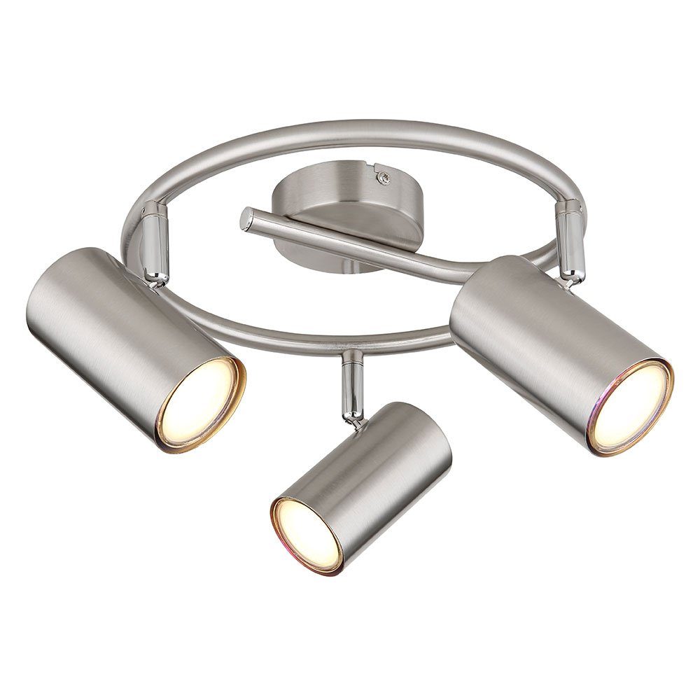GLOBO LIGHTING Deckenstrahler, LED-Leuchtmittel fest verbaut, Deckenleuchte Wohnzimmerlampe Deckenstrahler Spot beweglich D 25 cm