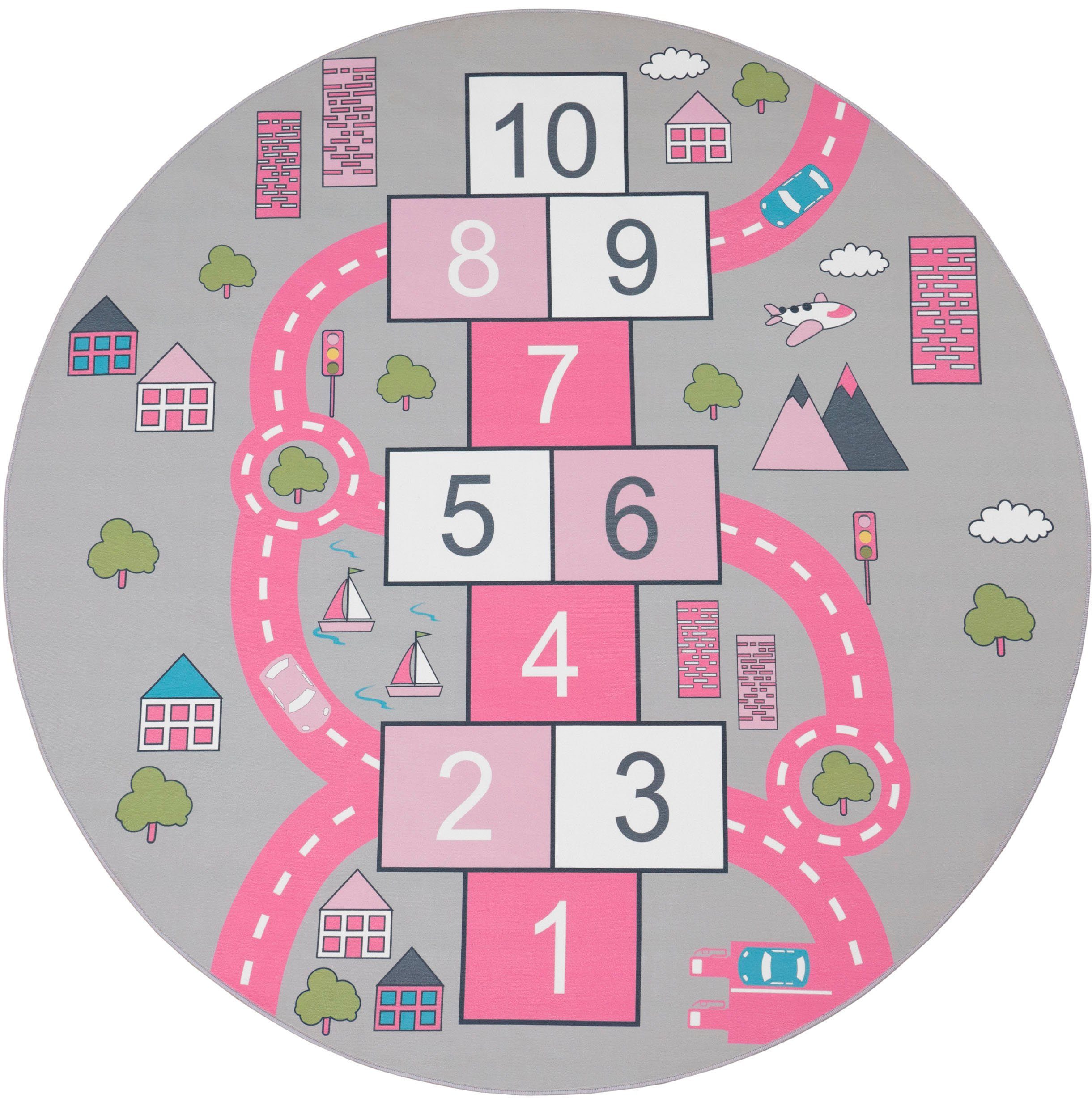 Paco Home Kinderteppich Bino 569, rund, günstig online kaufen
