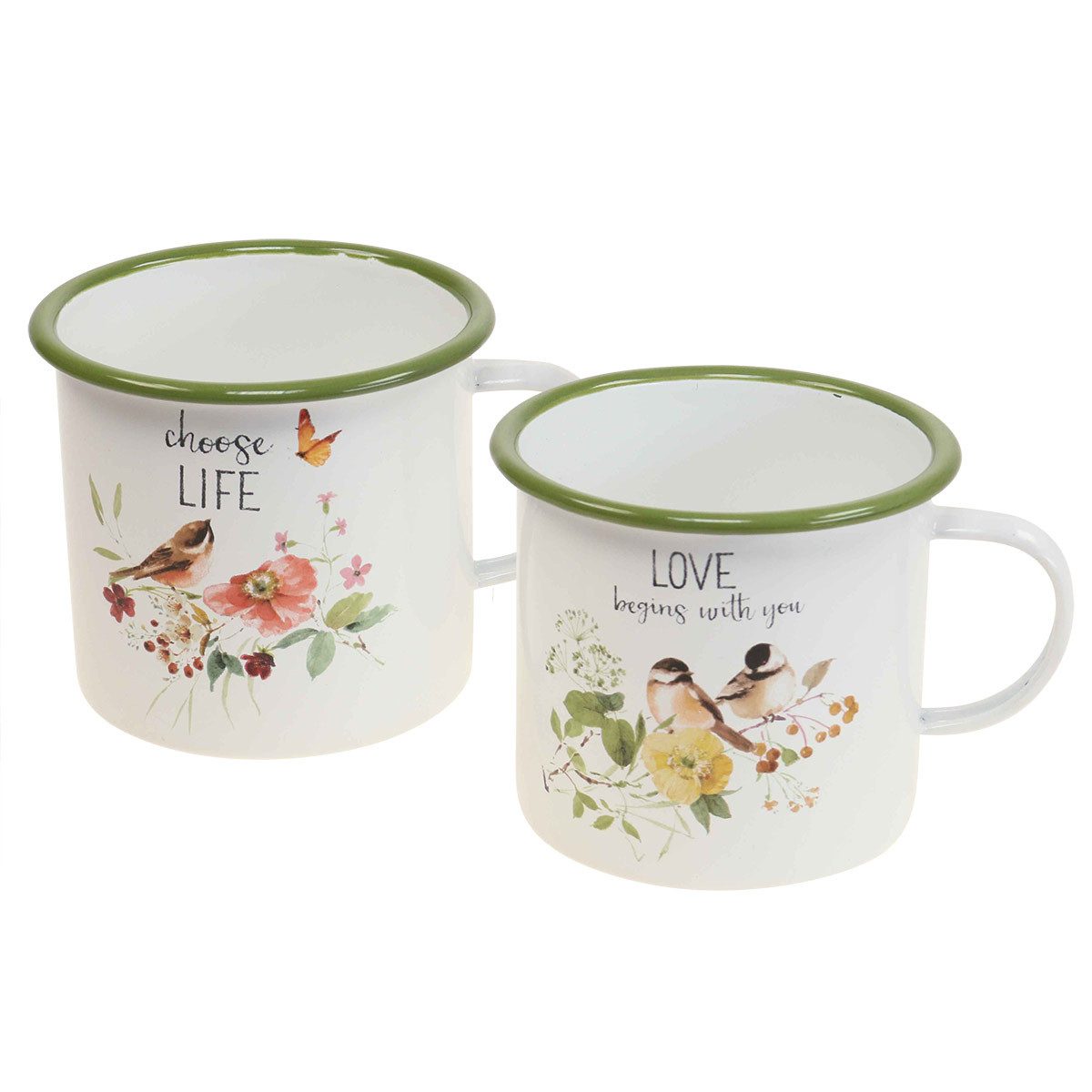 Viana Übertopf Pflanztasse Emaille Vintage Blumentopf günstig online kaufen
