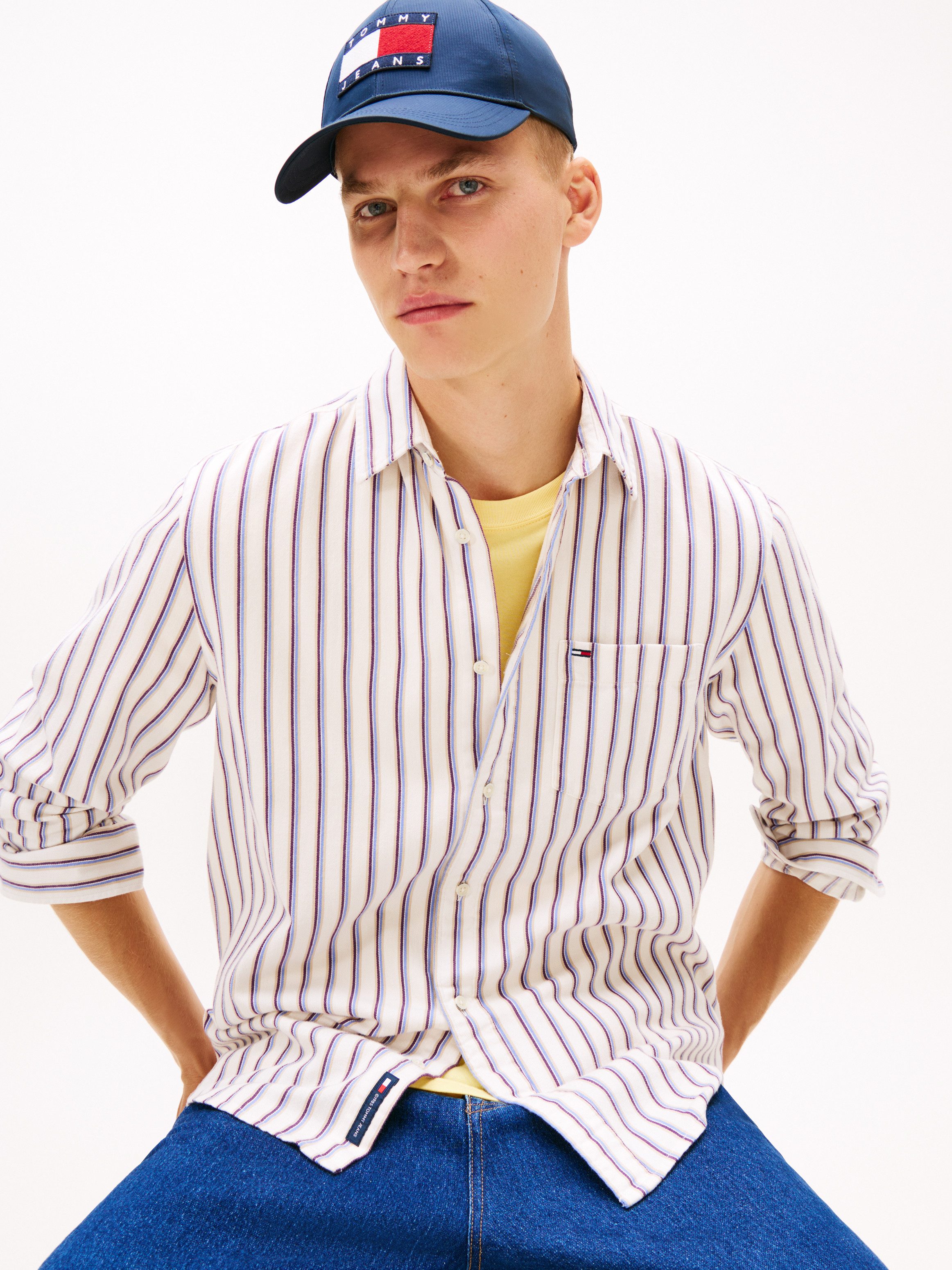 Tommy Jeans Langarmhemd TJM STRIPE TWILL gestreift, relaxed fit