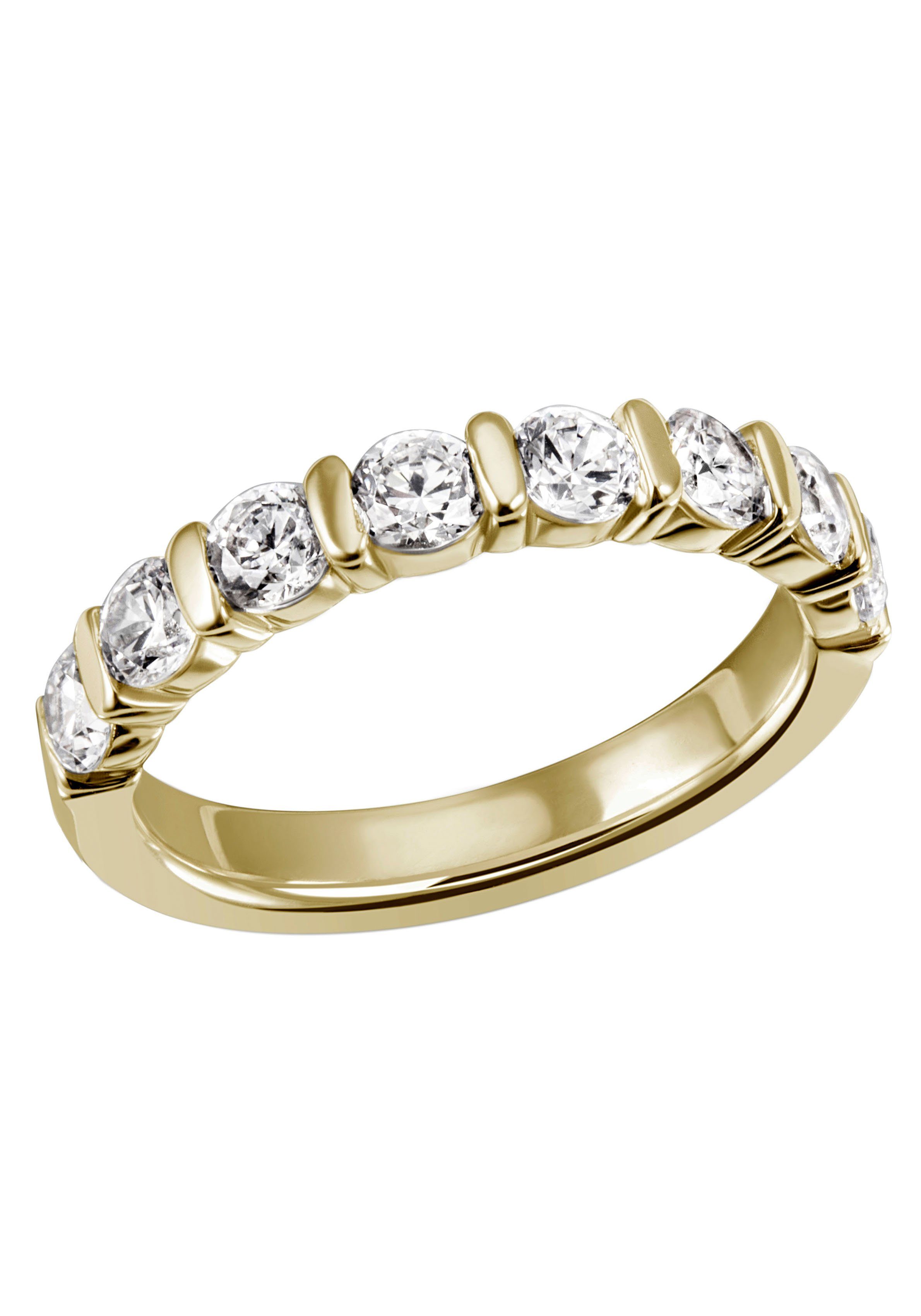 Fingerring Schmuck Geschenk Silber 925 Silberring Ring Memoire-Optik glitzernd