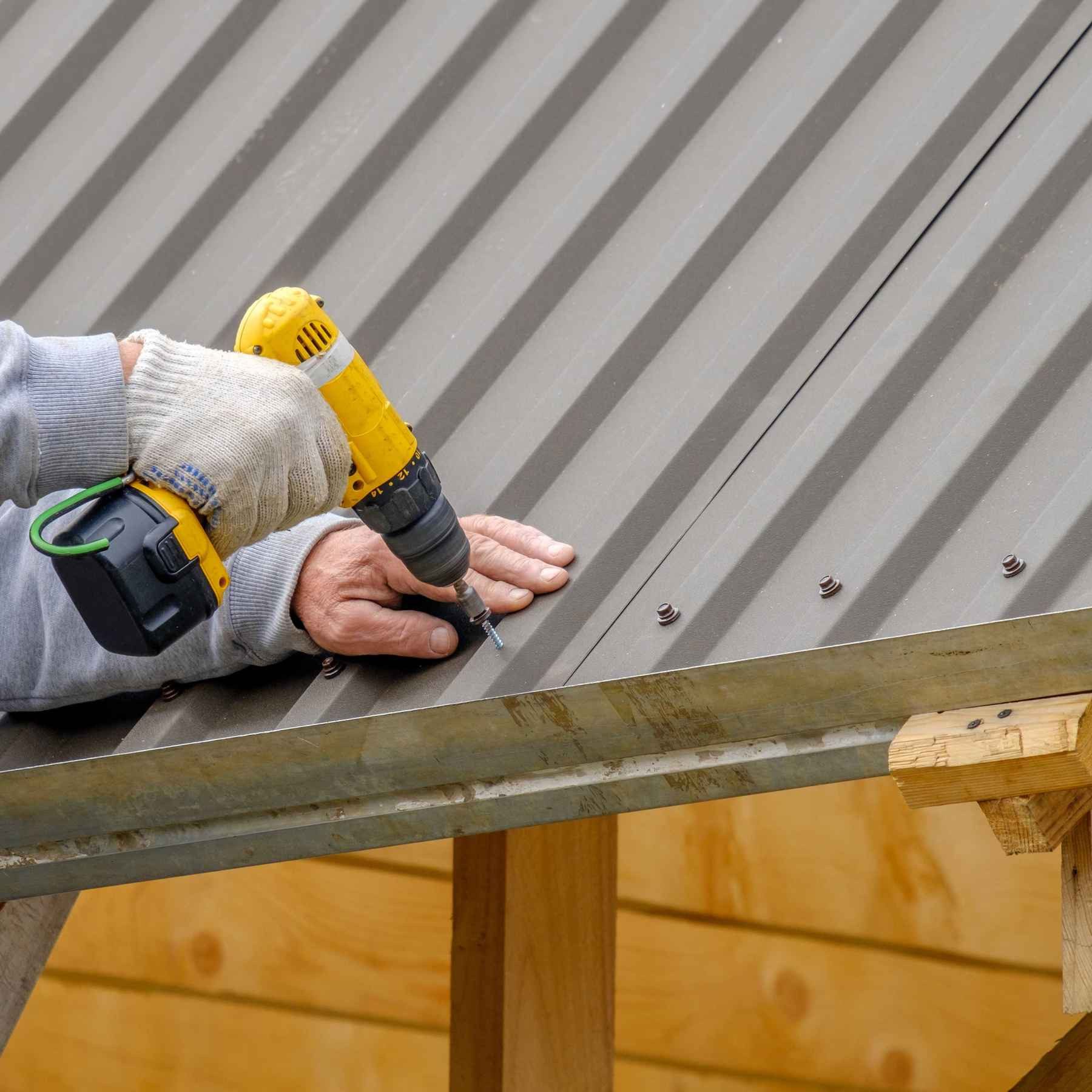 adunox Schrauben- und Dübel-Set Trapezblechschrauben Sechskantkopf, (100 St), Selbstbohrende Fassadenbauschraube mit ETA – SW 8 – EPDM-Dichtung