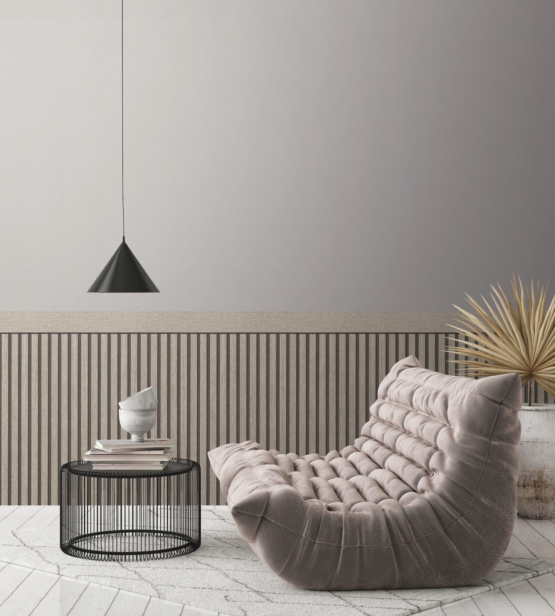 living walls Vliestapete Wallpanel Tapete Wandpaneele Mustertapete Holzpaneele Natur, strukturiert, matt, (1 St), Vliestapete Holz-Optik für Schlafzimmer Küche Wohnzimmer Wandpaneele