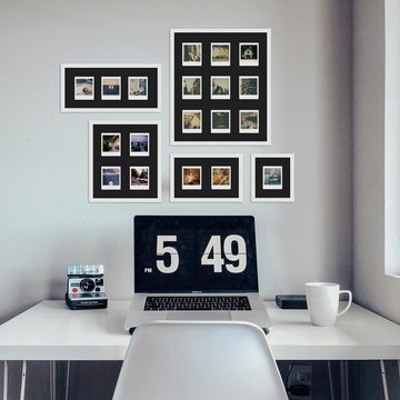 WANDStyle Bilderrahmen H950, für 9 Bilder, Modern im Instax Square Format, Weiß