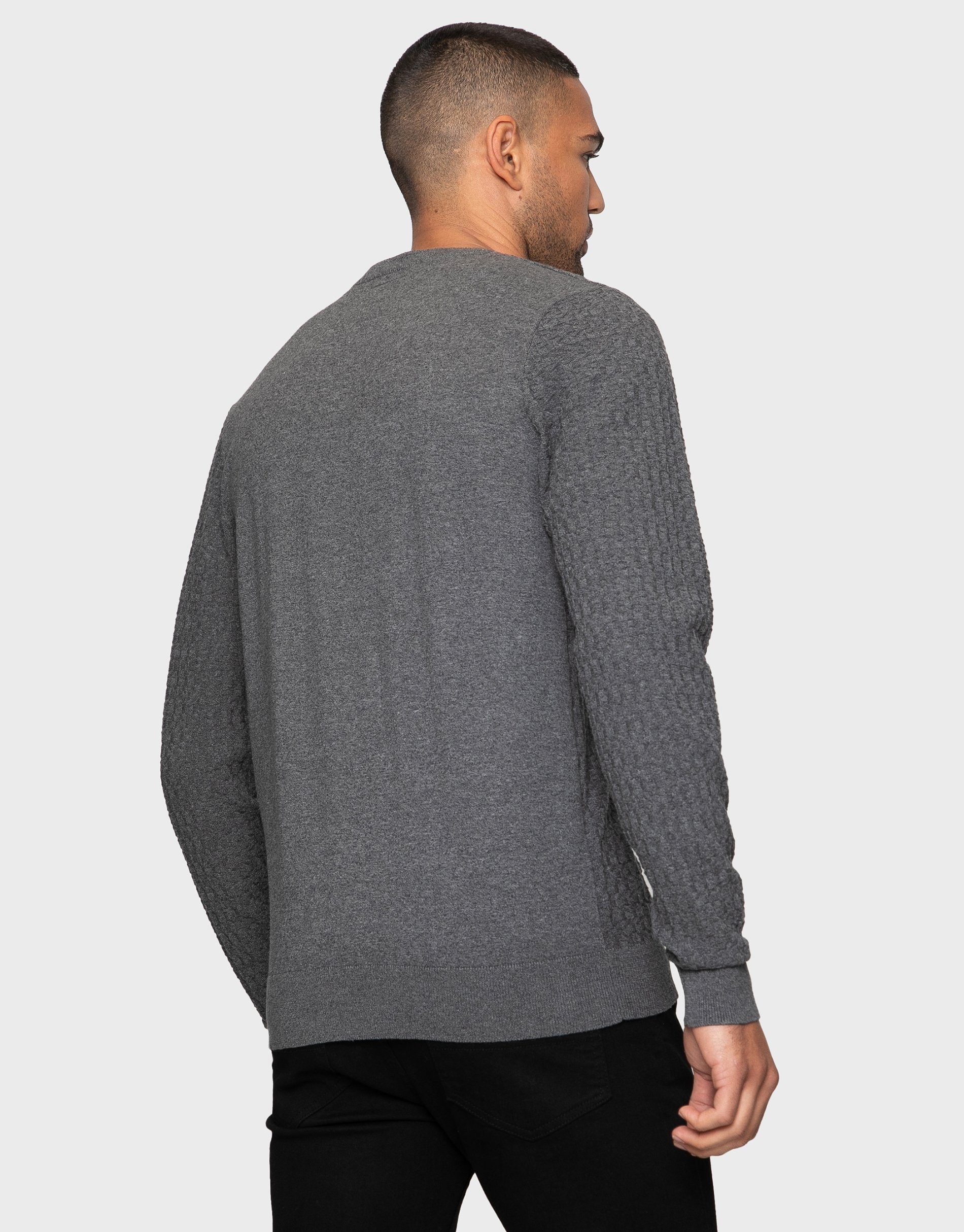 Threadbare Sweatshirt Cedar Marl Mid Grey