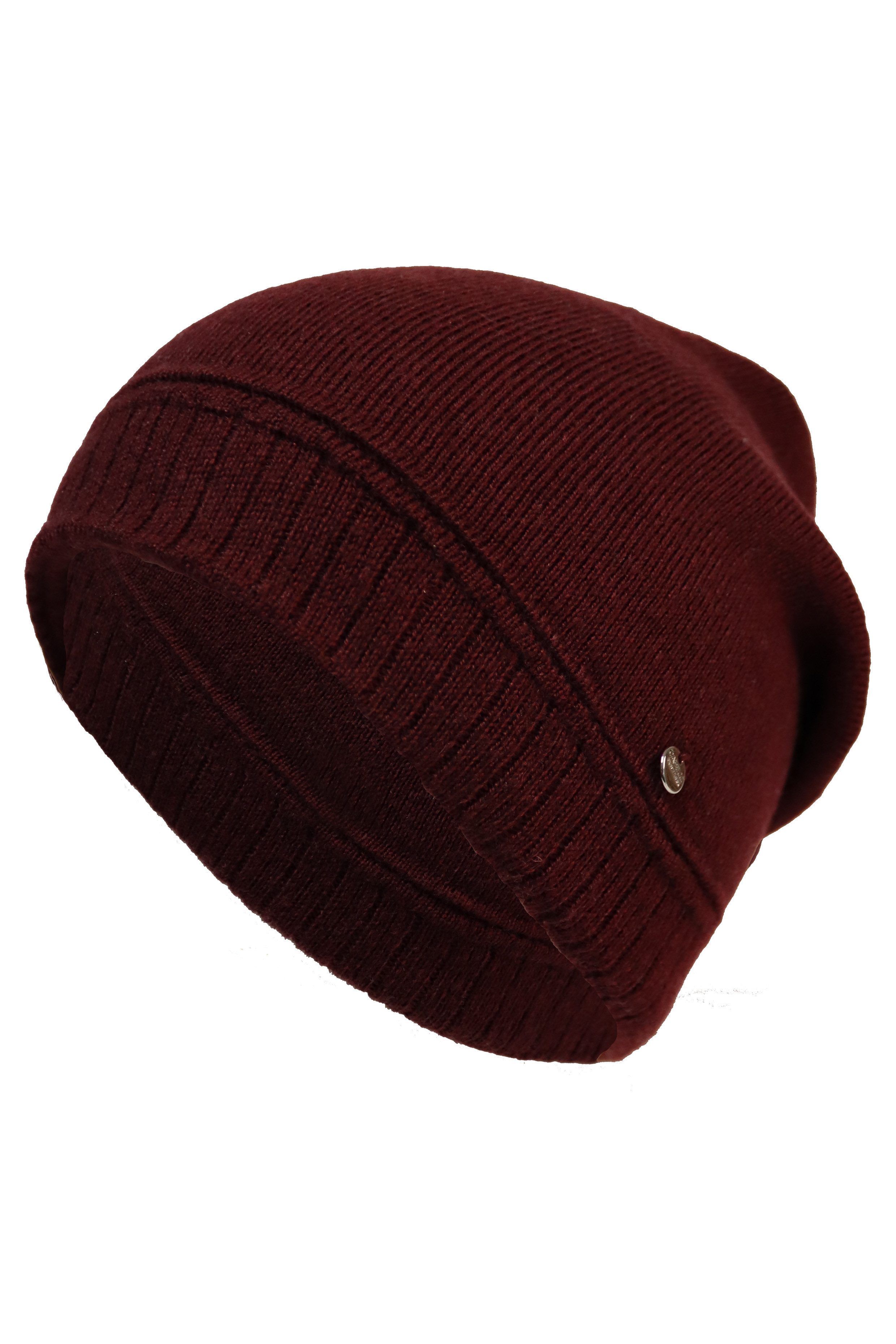 Capelli New York Strickmütze Metall-Logo, gerafft, günstig online kaufen