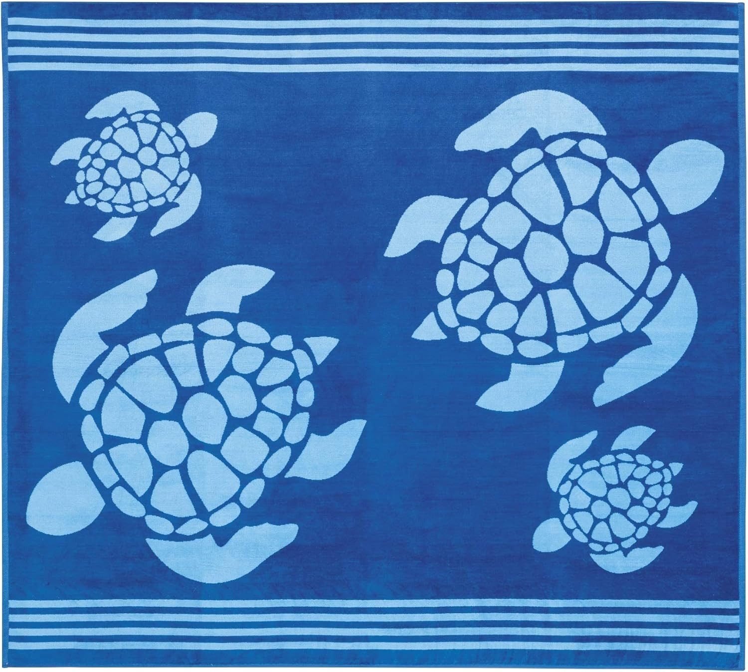Delindo Lifestyle Strandtuch Tropical TURTLE, XXL Strandlaken aus 100% ägyptischer Baumwolle, (1-St), Jacquard-gewebtes Motiv