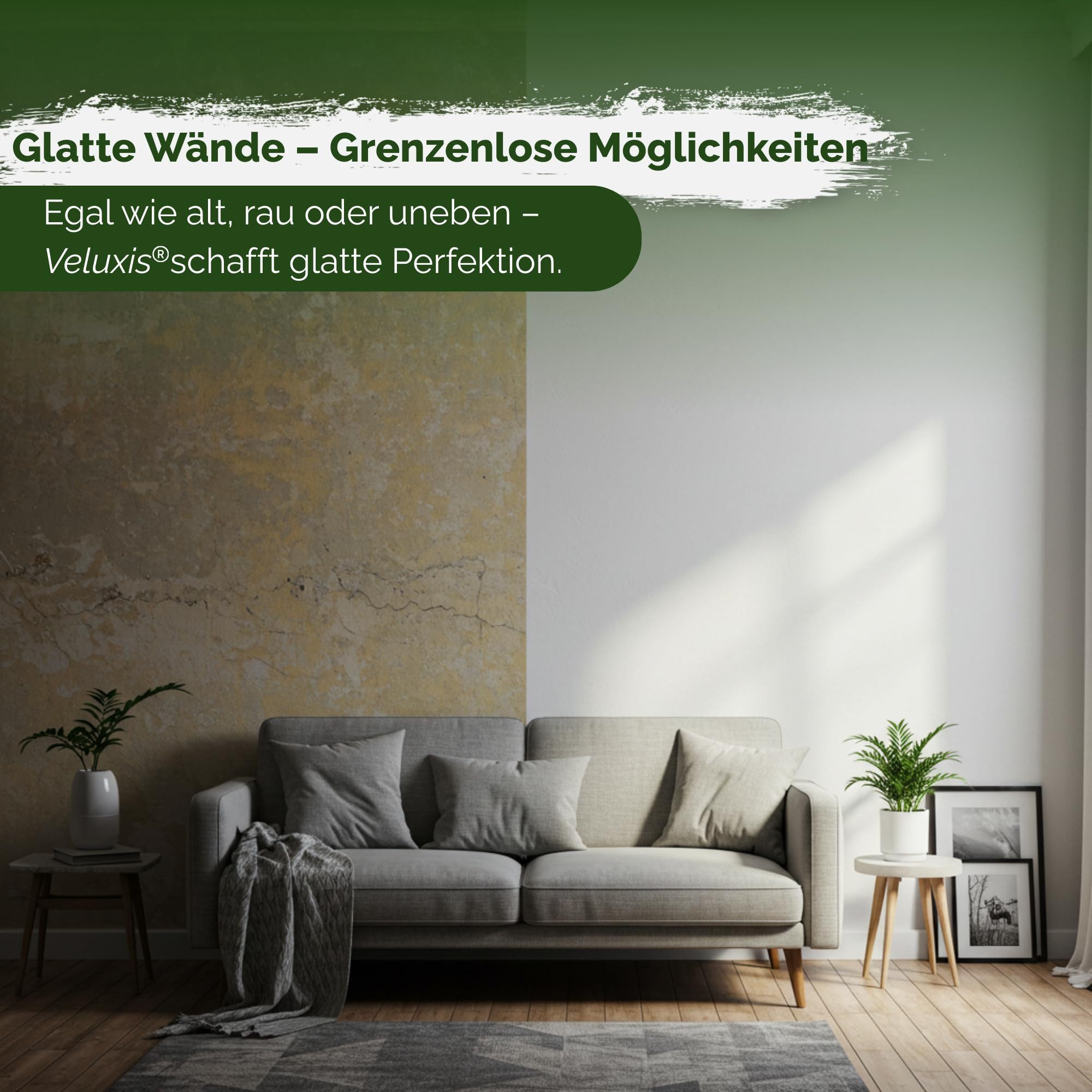 Veluxis Malervlies Veluxis® Premium Glatvlies, (1-St), überstreichbar, rissüberbrückend & formstabil