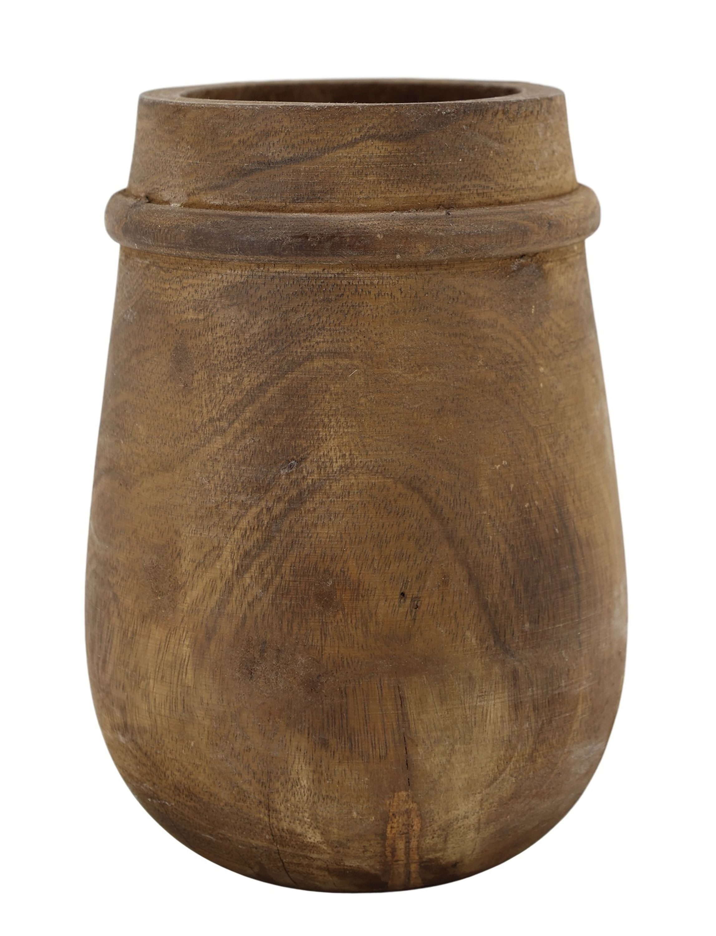 Chic Antique Blumentopf Chic Antique - Vase Blumenvase Deko Holzvase aus altem Holz Braun