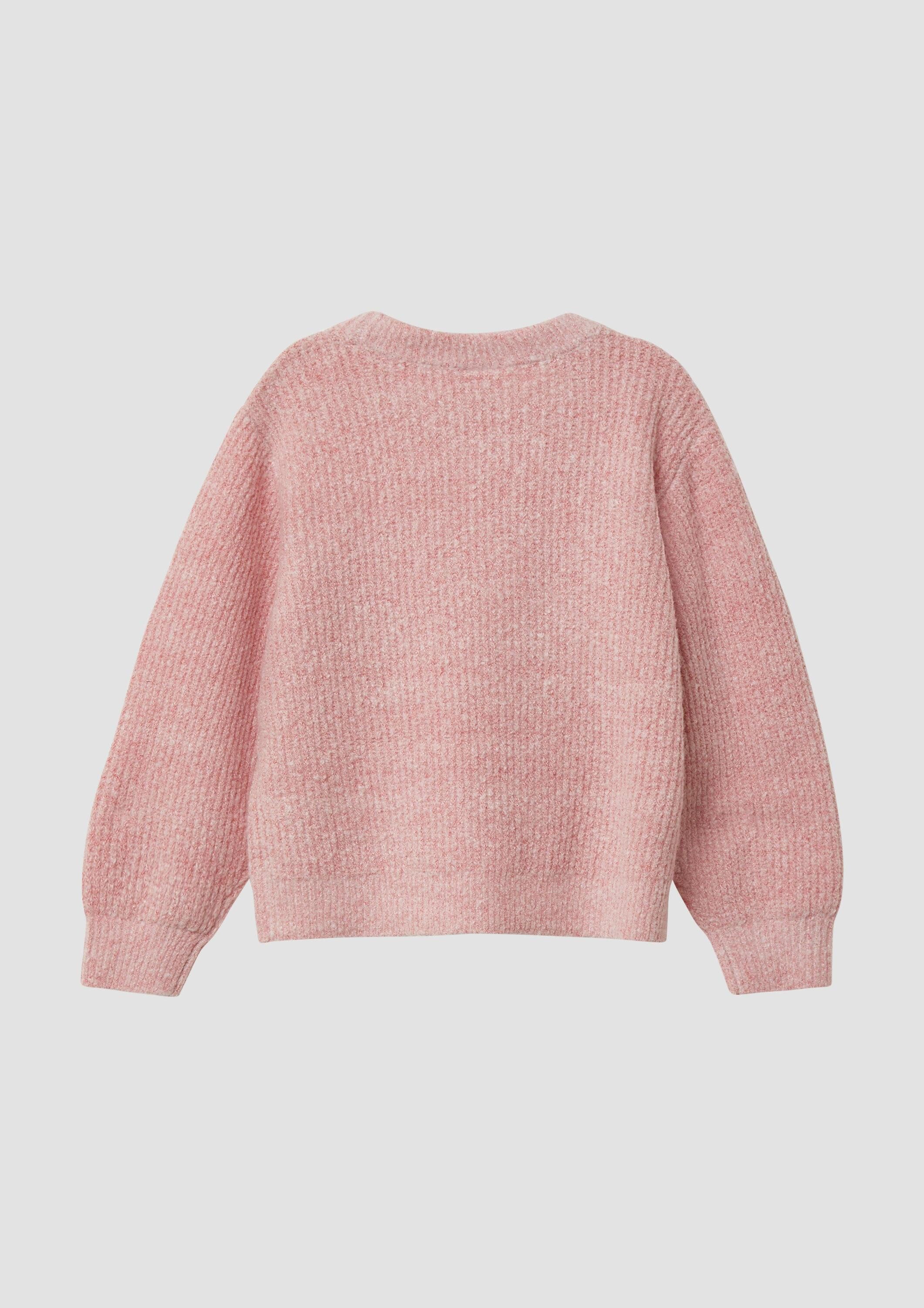 s.Oliver Longpullover Strickpullover Flauschiger Strickpullover mit Schleifen