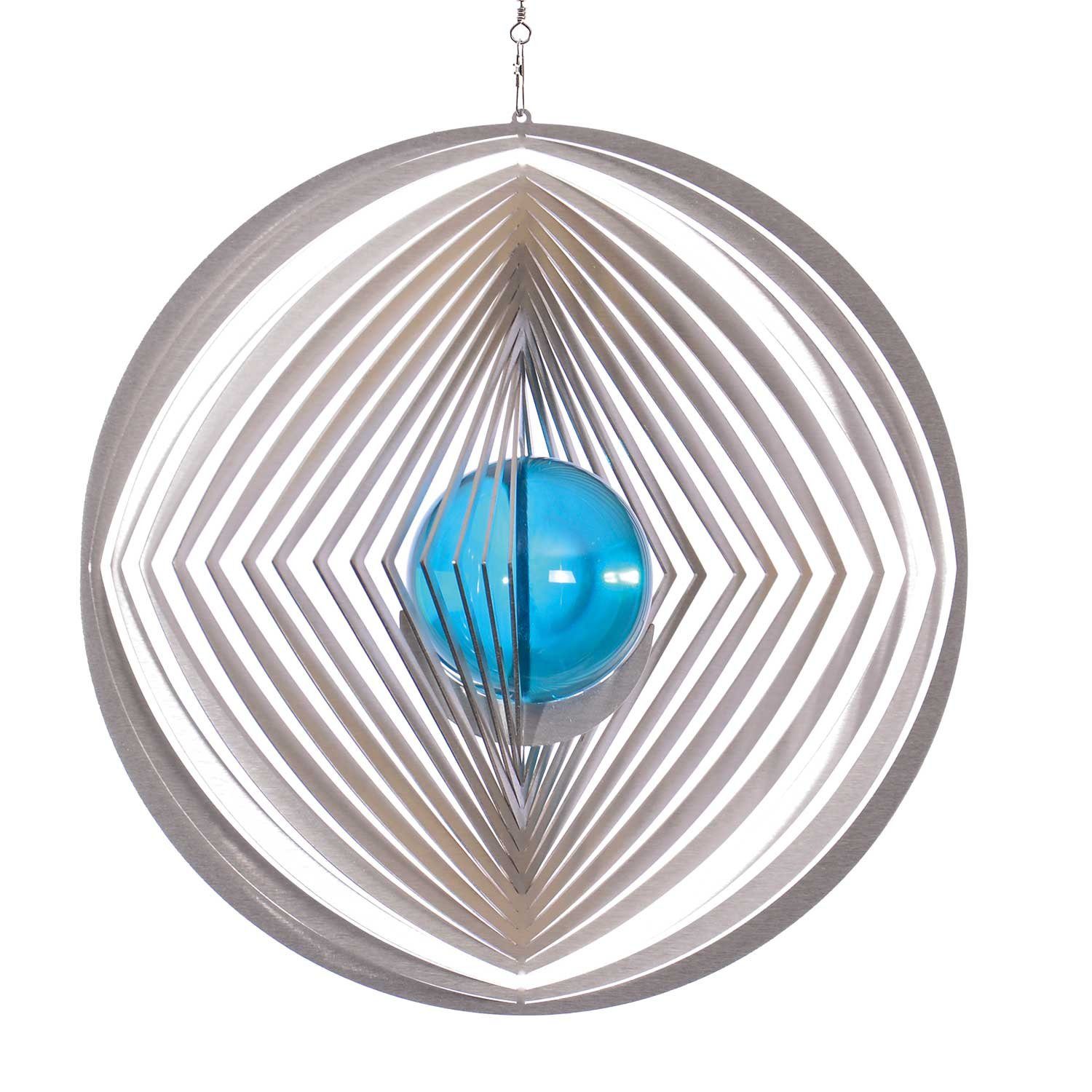 ILLUMINO Windspiel »Edelstahl Windspiel KreisRauteKreis L mit