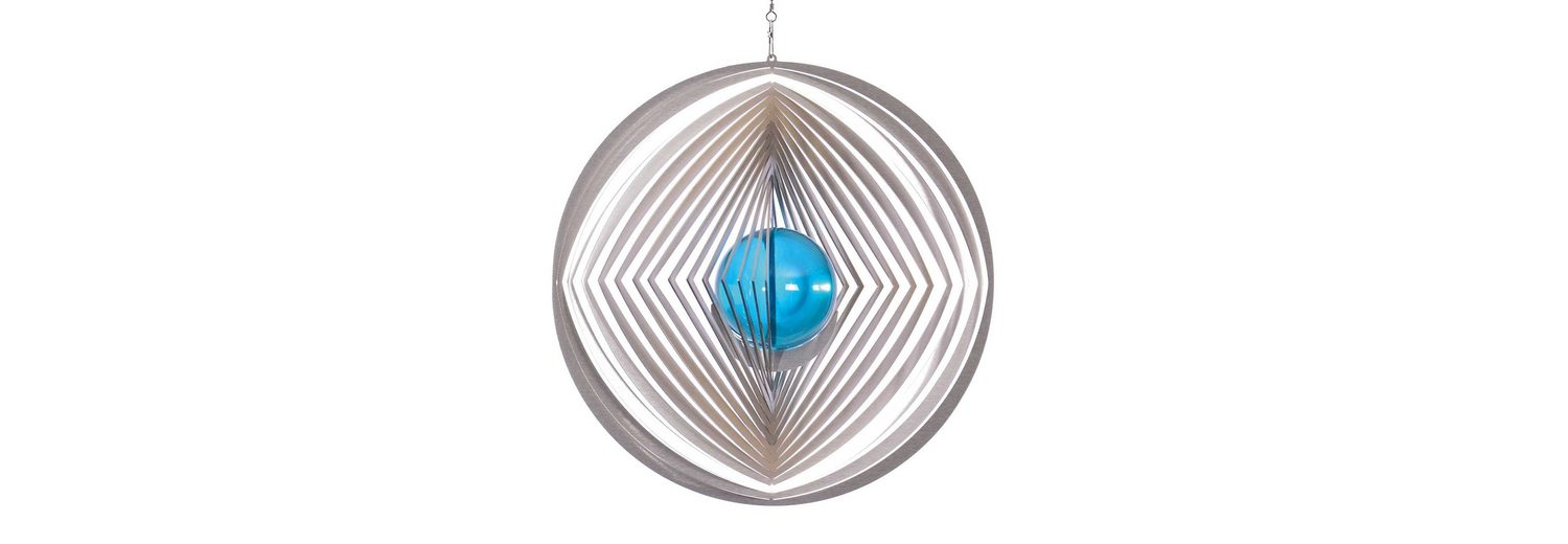 ILLUMINO Windspiel »Edelstahl Windspiel KreisRauteKreis L mit