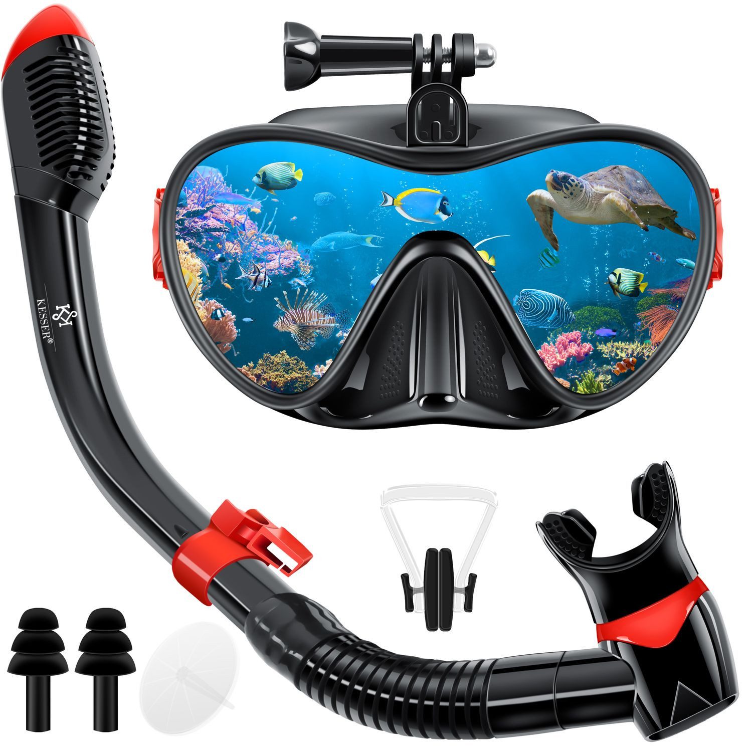 KESSER Taucherbrille, Трубкаset Profi Taucherbrille Трубкаmaske Tauchset
