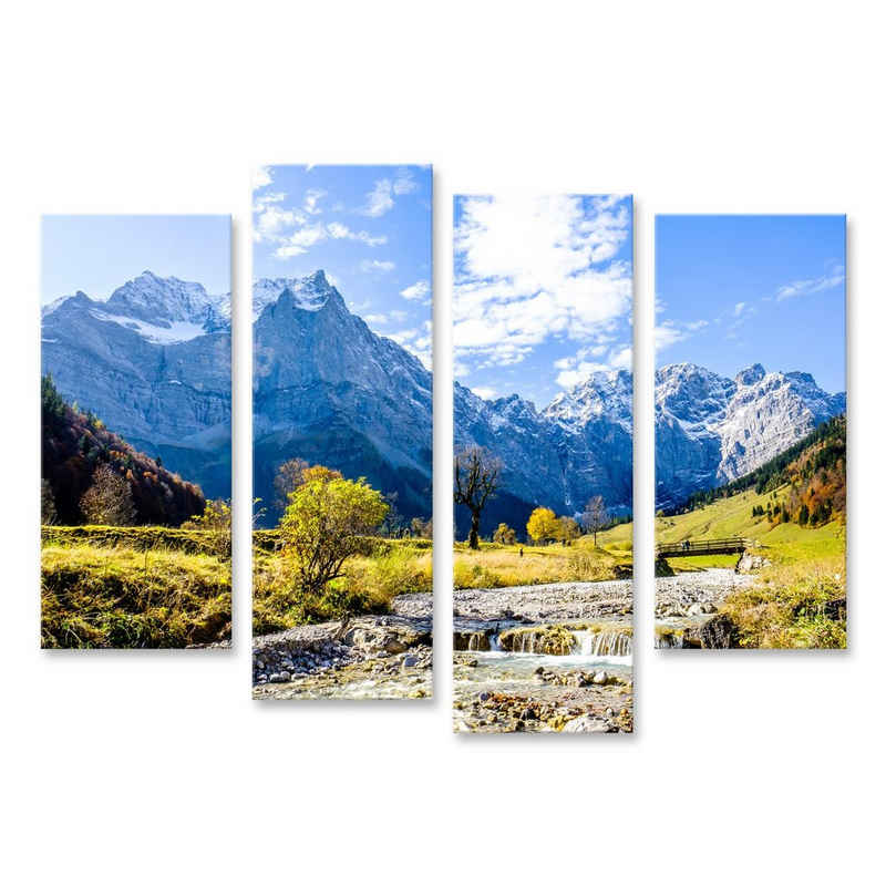 islandburner Leinwandbild Bild auf Leinwand Karwendel Berge In Österreich Kleines Tal Namens Eng