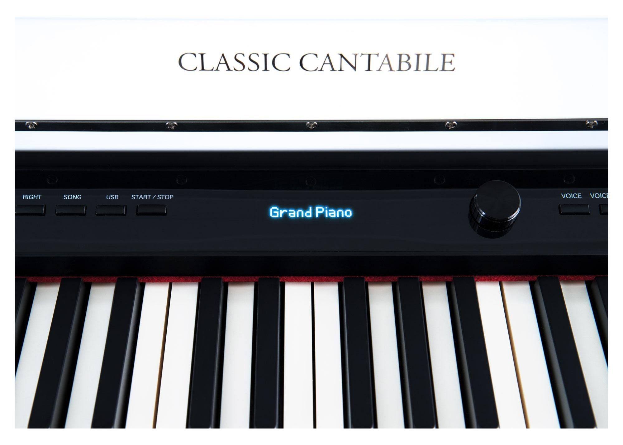 Classic Cantabile Digitalpiano UP-1 WM E-Piano - 88 gewichtete Tasten mit Graded Hammer-Tastatur (Digitalpiano), Klavier mit Twinova-Piano Funktion - 22 Effekte – Bild 4 von 5