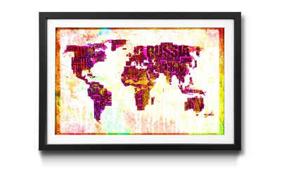 WandbilderXXL Kunstdruck Worldmap No.3, Weltkarte, Wandbild, in 4 Größen erhältlich