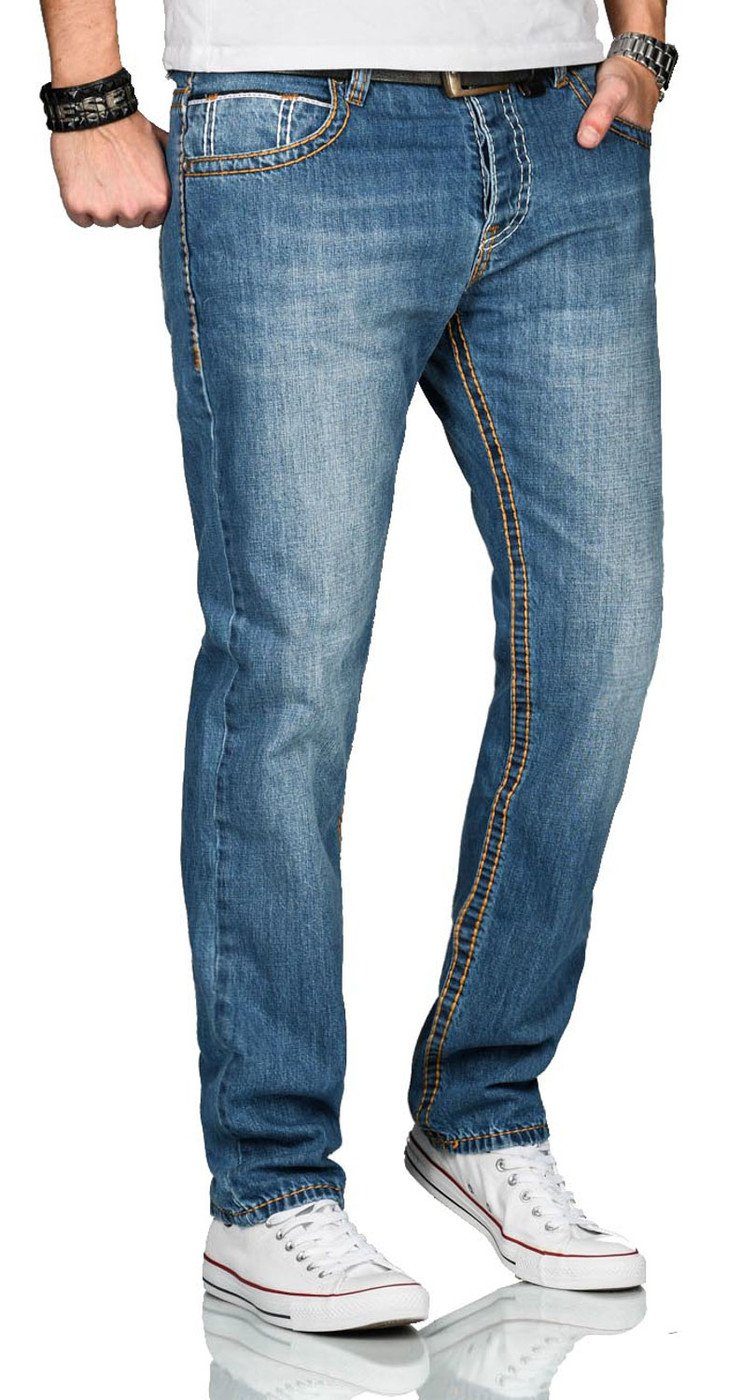 Alessandro Salvarini Straight-Jeans ASMatteo mit dicken günstig online kaufen