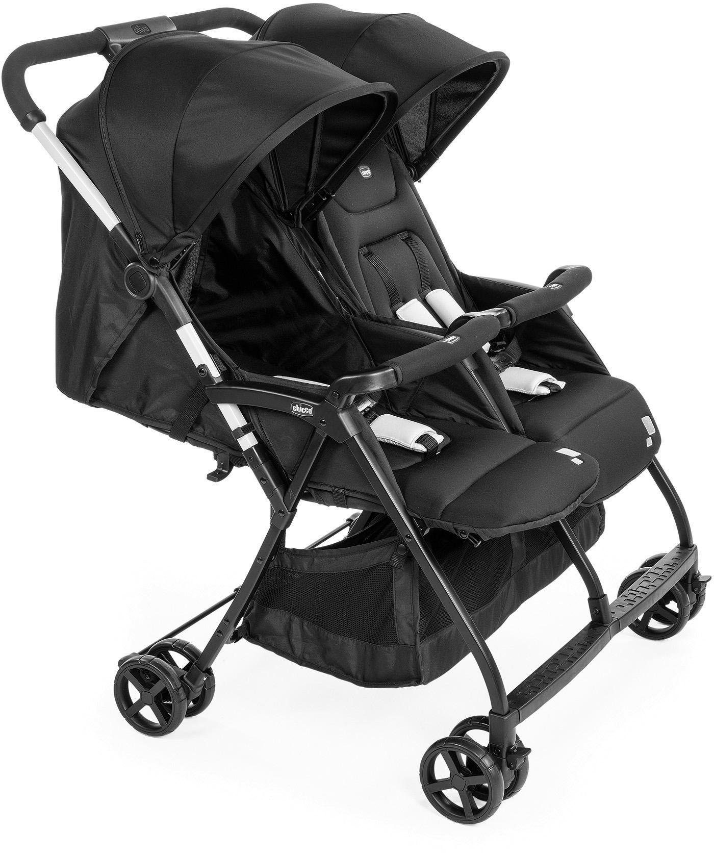 Chicco Zwillingsbuggy Zwillingskinderwagen Twin, Silver OHlalà Cat,
