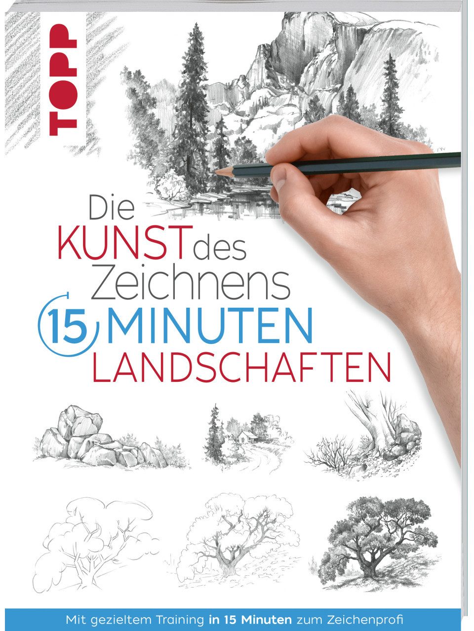 TOPP Kreativ Malbuch Die Kunst des Zeichnens 15 Minuten - Landschaften