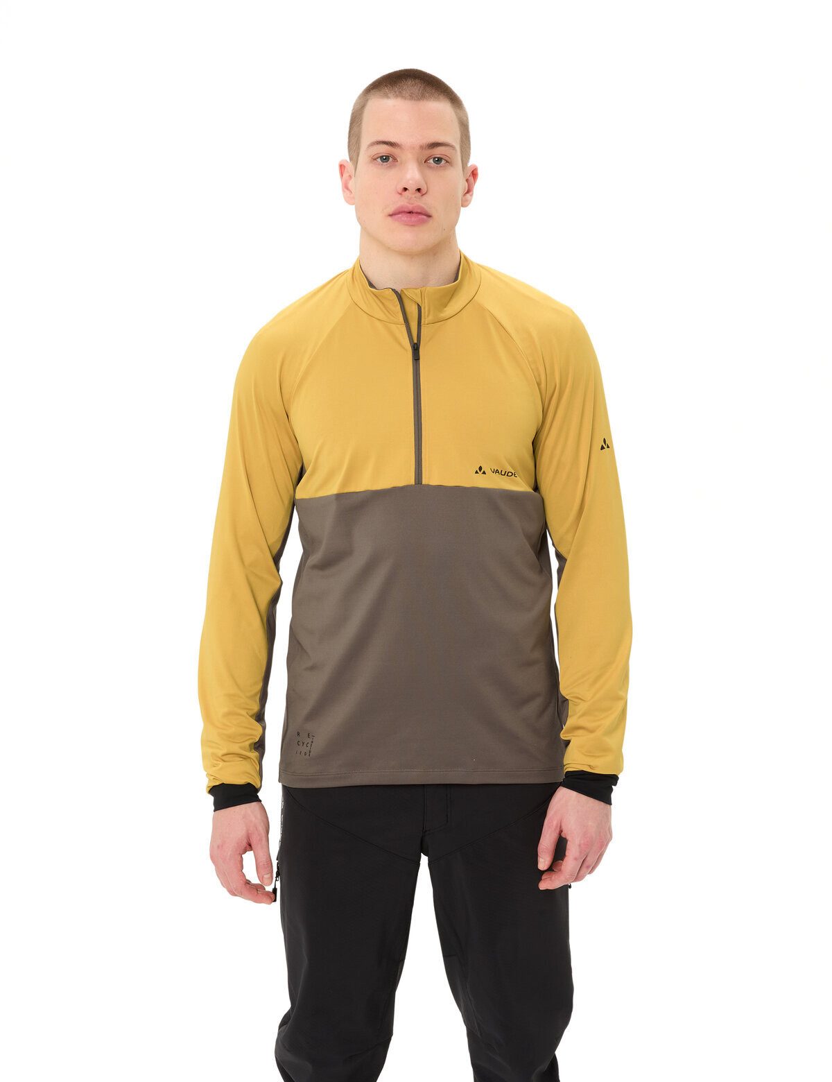 VAUDE T-Shirt Men's Qimsa Halfzip LS Shirt (1-tlg) atmungsaktives und schnelltrocknendes Radshirt
