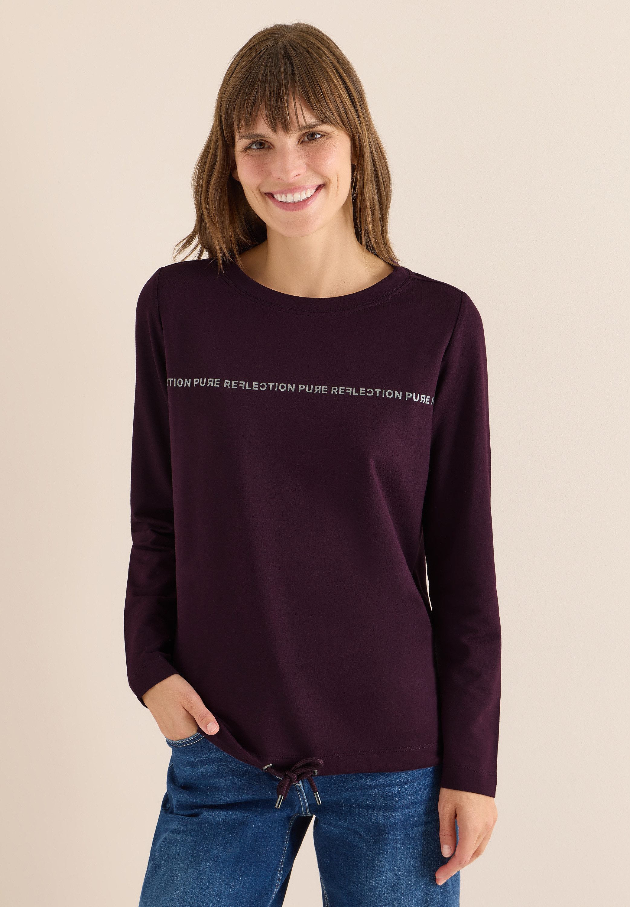 CECIL Langarmshirt im soften Baumwoll-Mix günstig online kaufen