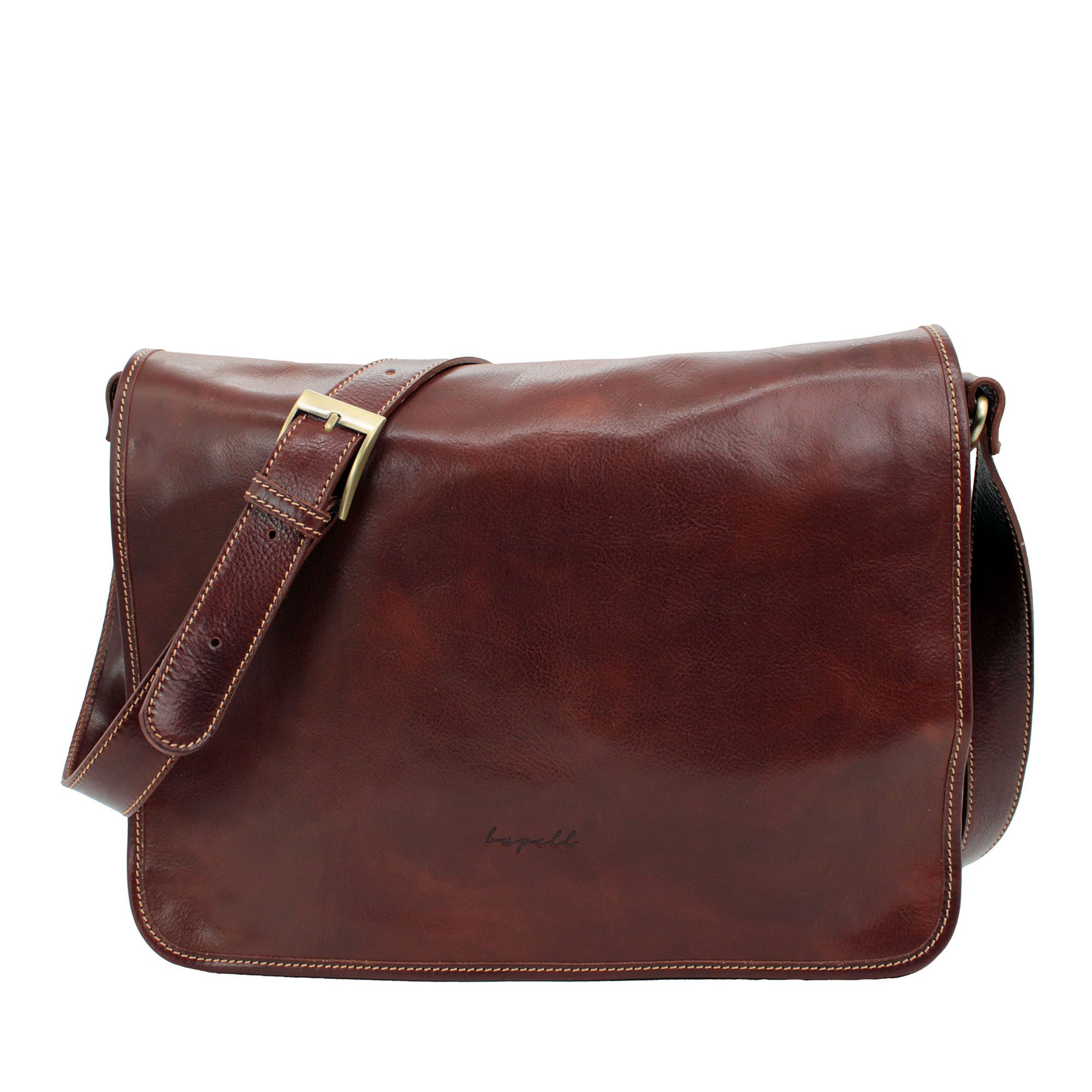 bupell Umhängetasche Eugenio, Umhängetasche Crossbody aus pflanzlich gegerbtem Leder