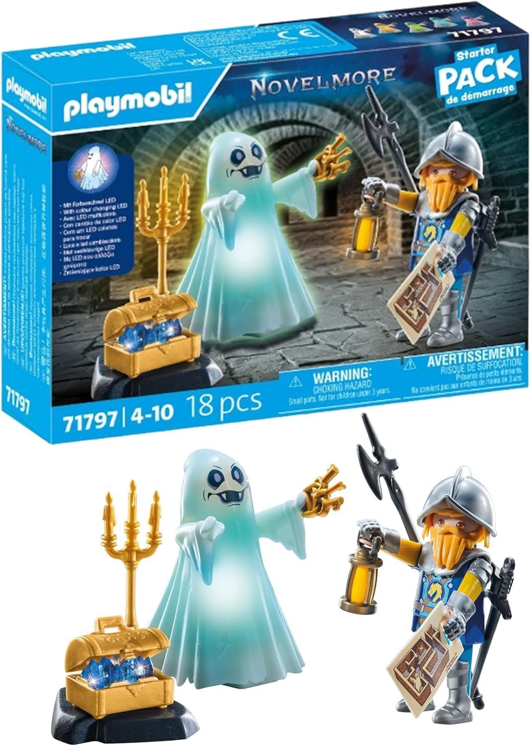 Playmobil® Spielwelt Novelmore Schlossgespenst und Ritter 71797, (18-tlg), PLAYMOBIL Novelmore Spielset