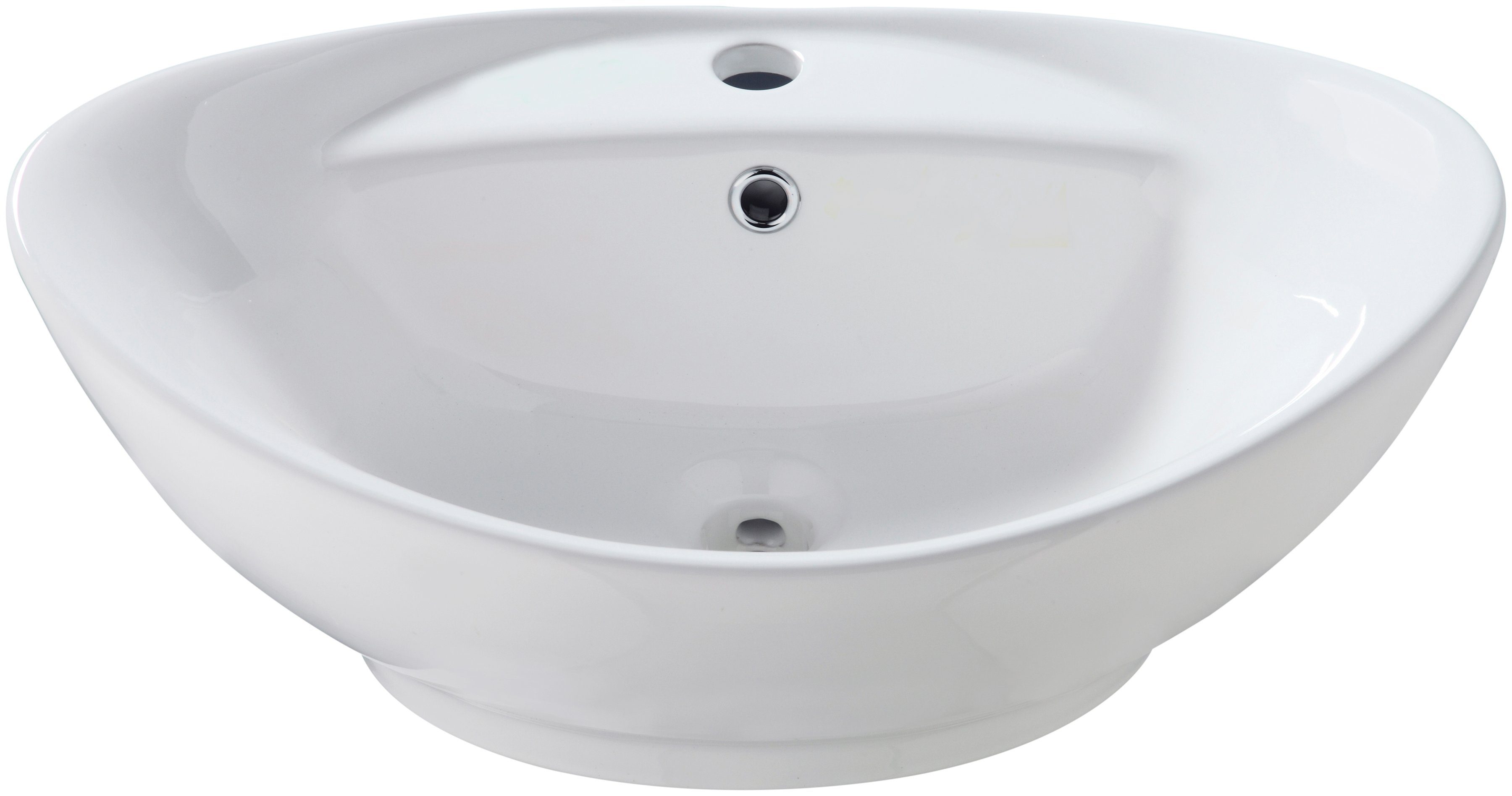 welltime Aufsatzwaschbecken Bilbao, mit Überlauf, oval, Breite 60 cm günstig online kaufen
