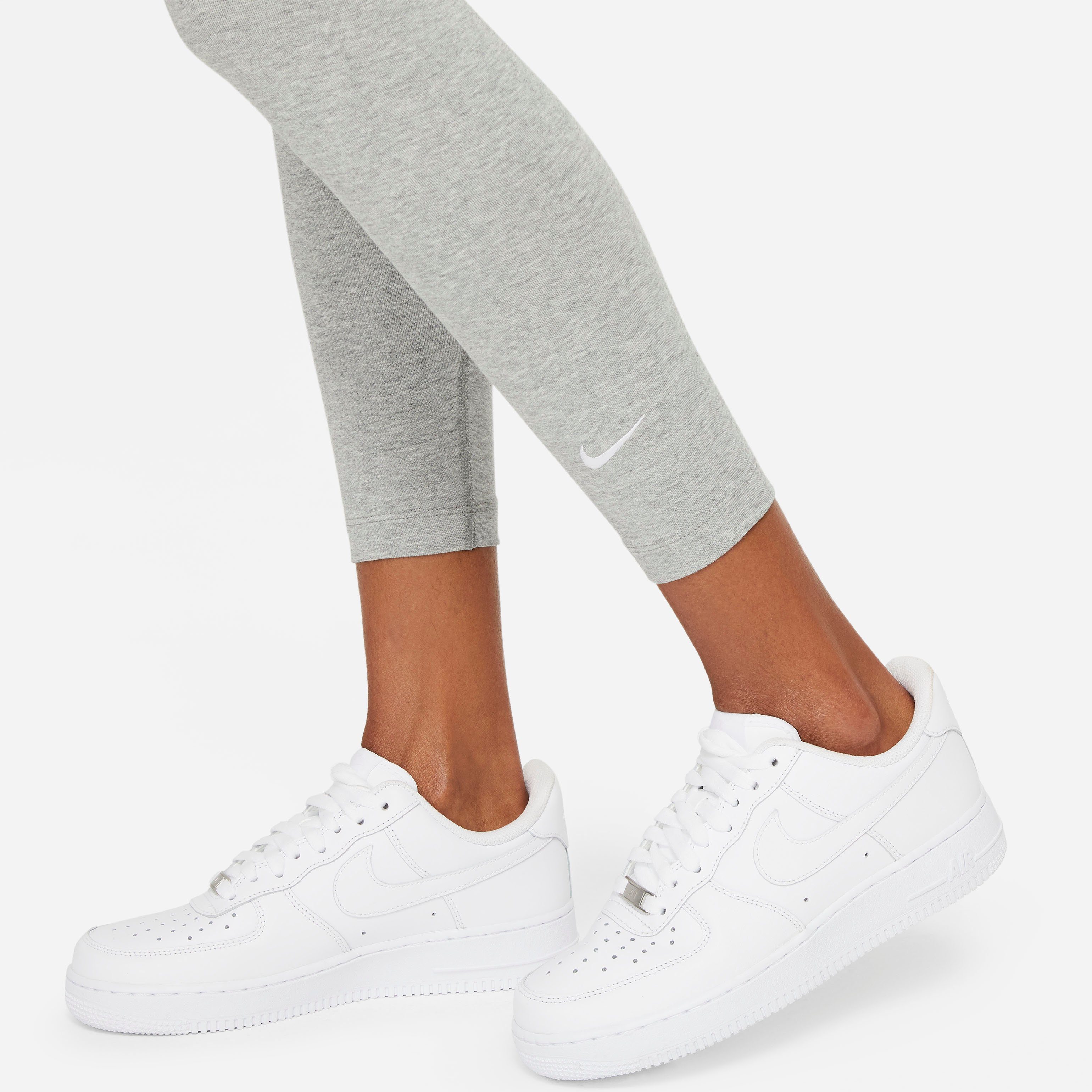 hellgrau-meliert Leggings Nike Leggings Women's Mid-Rise Essential Sportswear /