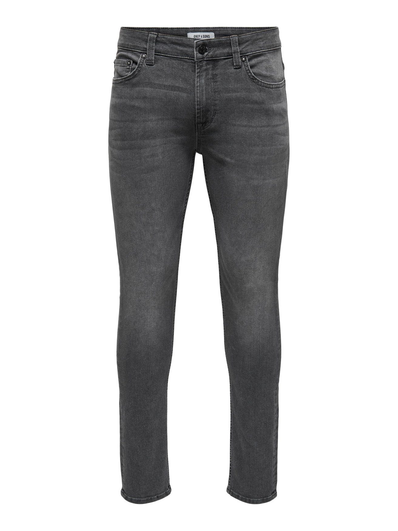 ONLY & SONS Slim-fit-Jeans Slim Fit Jeans Basic Hose Stoned Washed Denim Pants ONSLOOM 5615 in Hellgrau | Slim-Fit Jeans