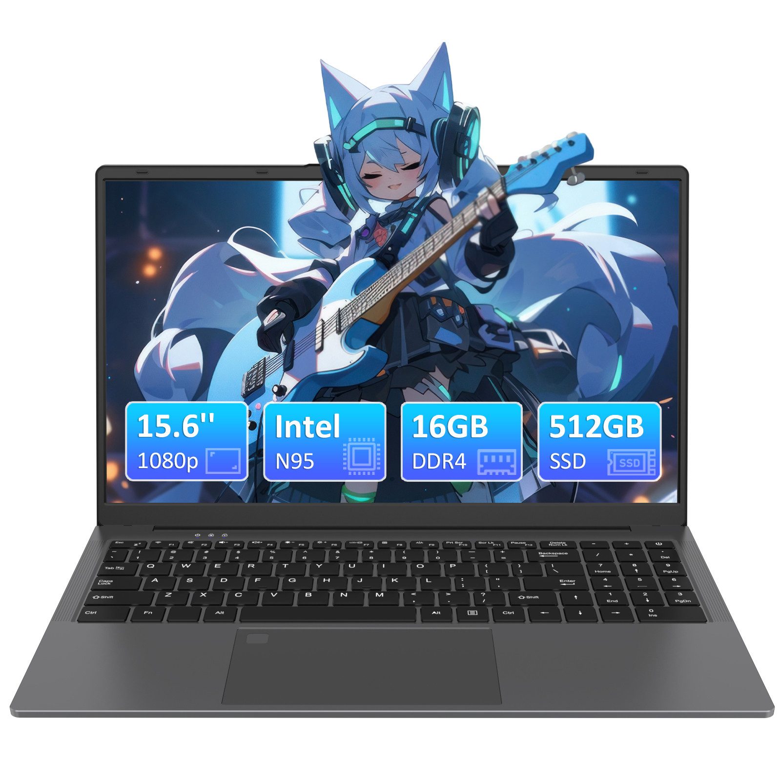 15.6 Zoll, 16/32 GB DDR4, 512GB/1TB SSD, N95 (bis zu 3,40 GHz) Notebook