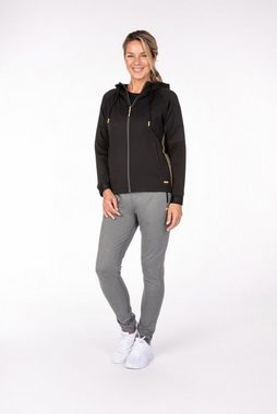 DEPROC Active Kapuzensweatjacke SWEAT GILFORD II WOMEN Sweatjacke mit Kapuze und seitlicher Kontrastnaht