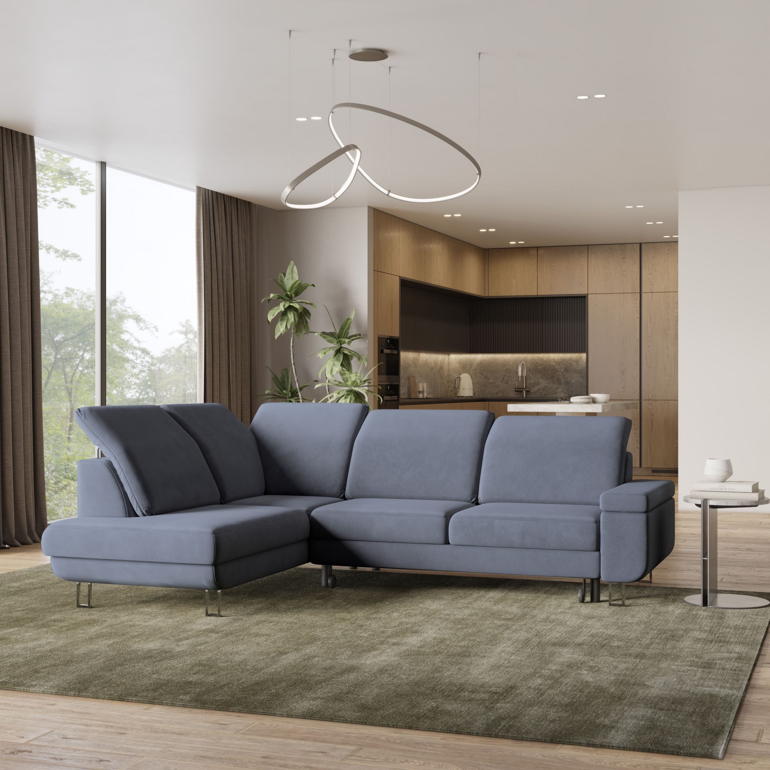 Masseno Ecksofa LERMA mit Schlaffunktion L-Form, Sofa mit Bettkasten