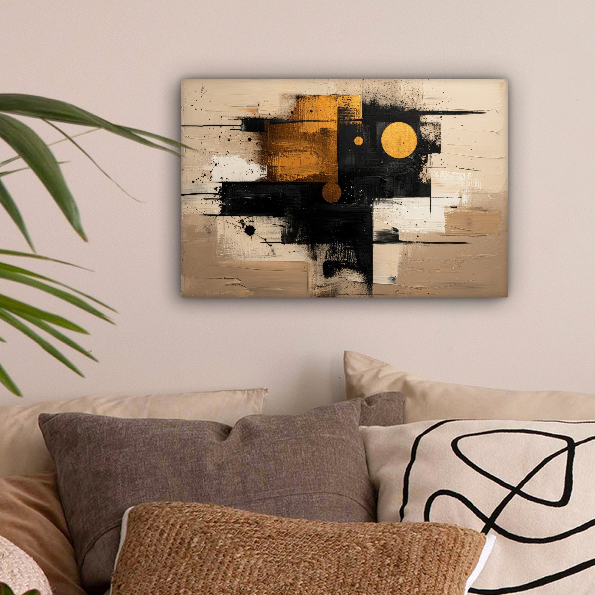 OneMillionCanvasses® Leinwandbild Abstrakt - Schwarz - günstig online kaufen