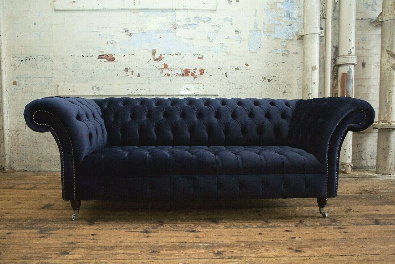 JVmoebel Chesterfield-Sofa, Chesterfield 3 Sitzer Sofa Design Sofa Couch 225 cm