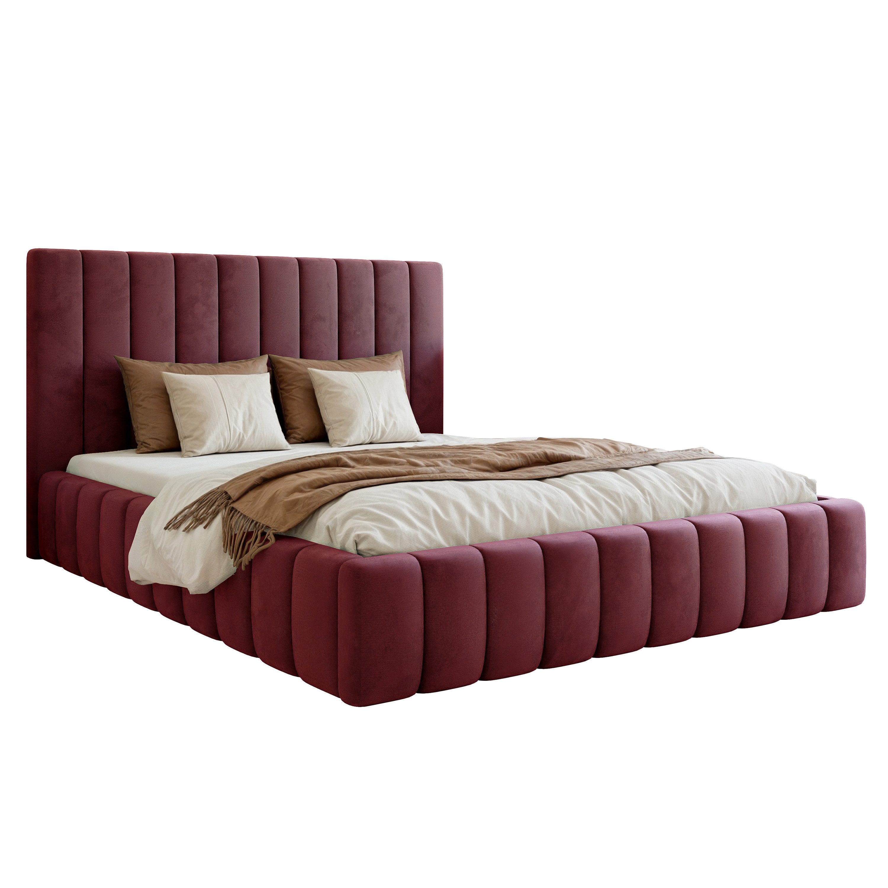 Goldstoff Polsterbett Luxuriöses Schlafzimmerbett mit elegantem günstig online kaufen
