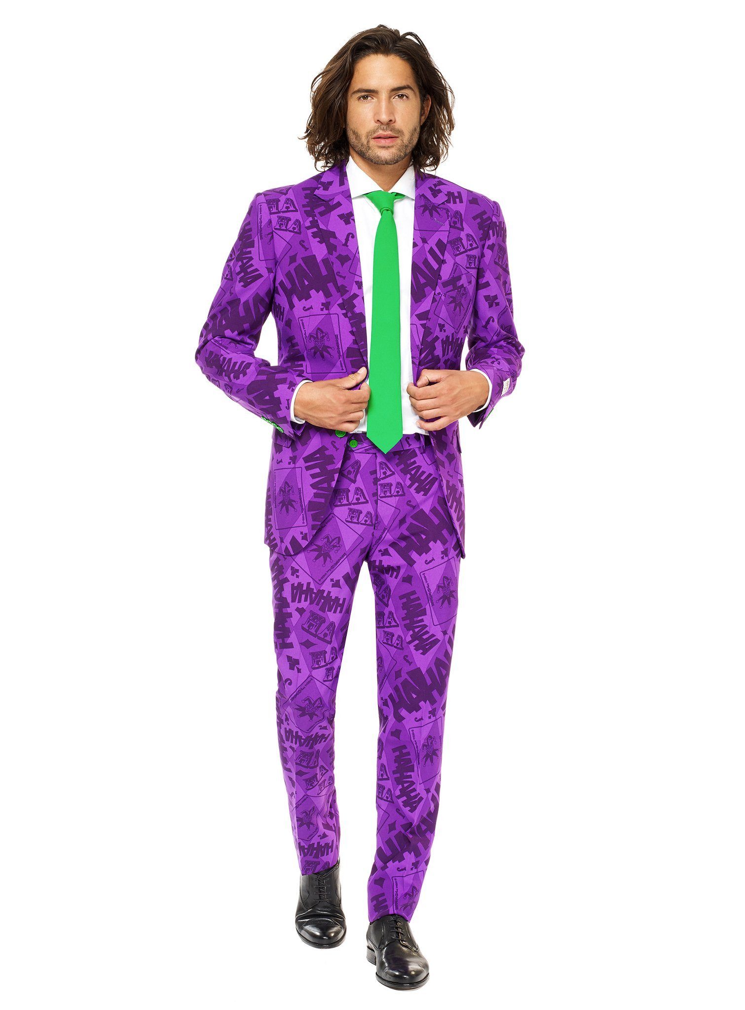 Opposuits Partyanzug The Joker Kostüm Anzug - für Karneval Halloween, Why so serious? Zeig Deine crazy Seite mit diesem Herrenanzug!