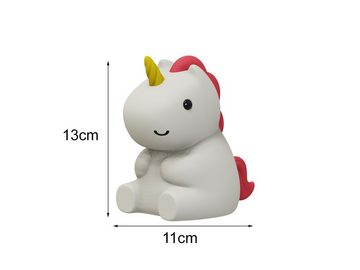 meineWunschleuchte LED Nachtlicht, USB-Ladefunktion, LED fest integriert, warmweiß, 2er Set Stilllicht dimmbar, Kinderzimmerleuchten Einhorn Höhe 13cm