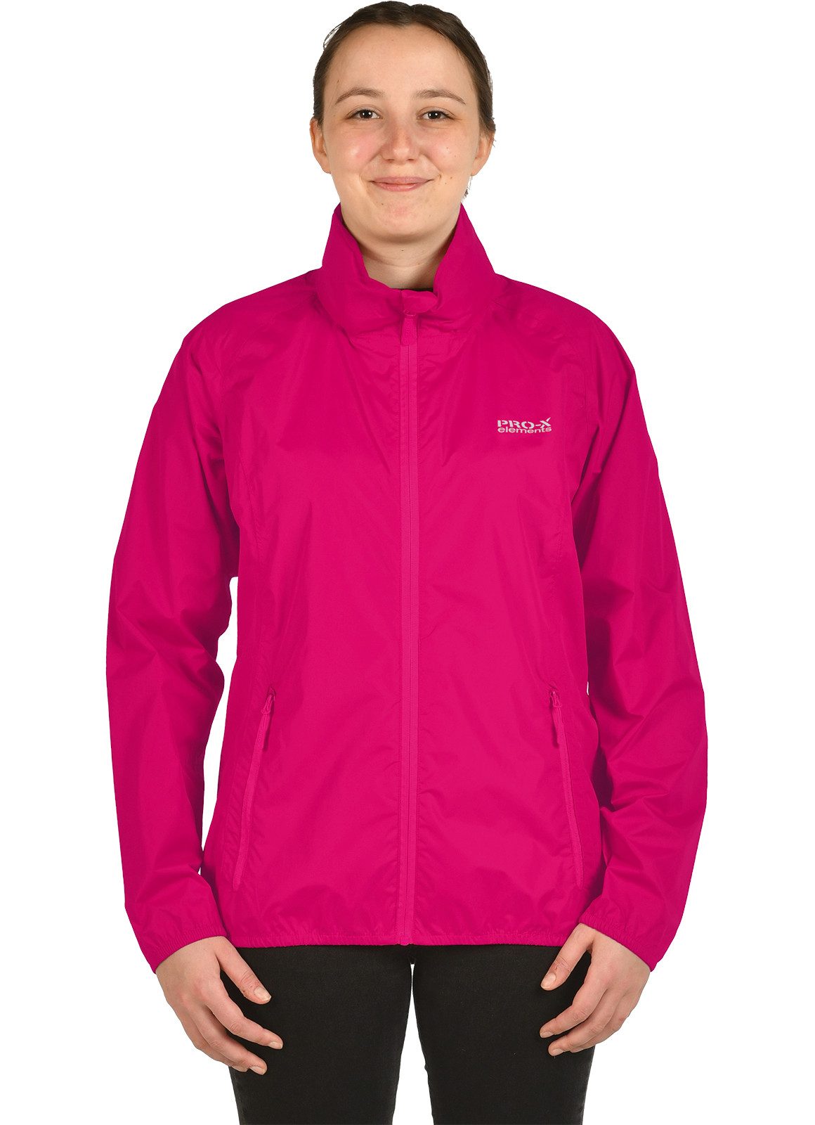PRO-X ELEMENTS Regenjacke LADY-PACKable wasserdicht, atmungsaktiv, reflektierend Kapuze, in großen Größen erhältlich, Rückenventilation
