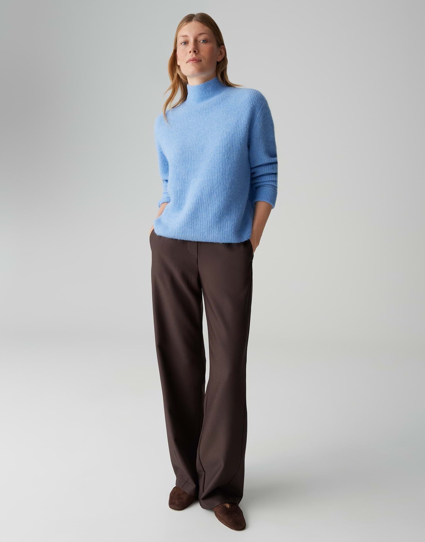 OPUS Strickpullover PARF Regular im Alpaka Wollmix lockere Passform, weicher Griff