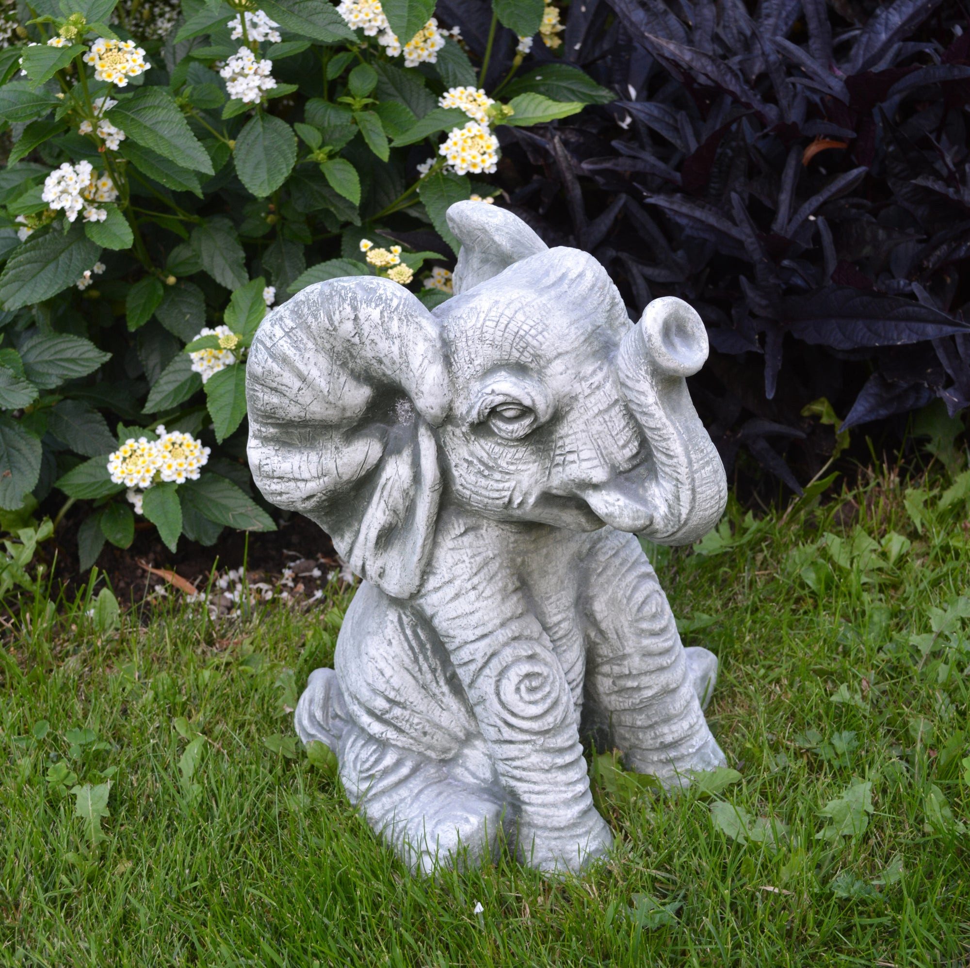 Gartenfigur Lustiger Elefant, H. 28 cm, 10 kg