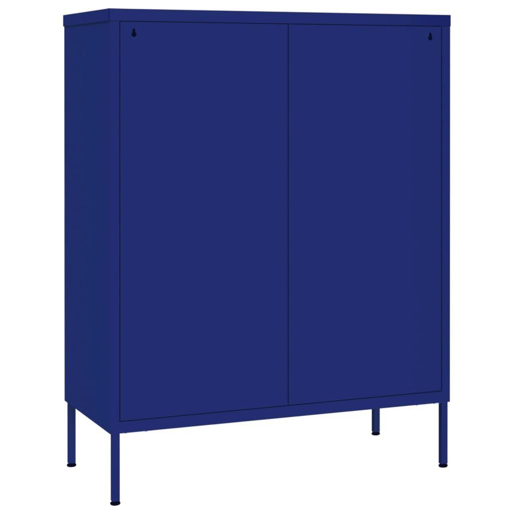 vidaXL Fächerschrank Schubladenschrank Marineblau 80x35x101,5 Stahl cm (1-St)