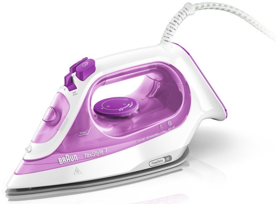 Dampfbügeleisen TexStyle 3 SI 3030 PU - 2.300 W, 140 g Dampfstoß, 270 ml Wassertank