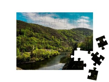 puzzleYOU Puzzle Natur am Edersee in Hessen, Deutschland, 48 Puzzleteile, puzzleYOU-Kollektionen Edersee